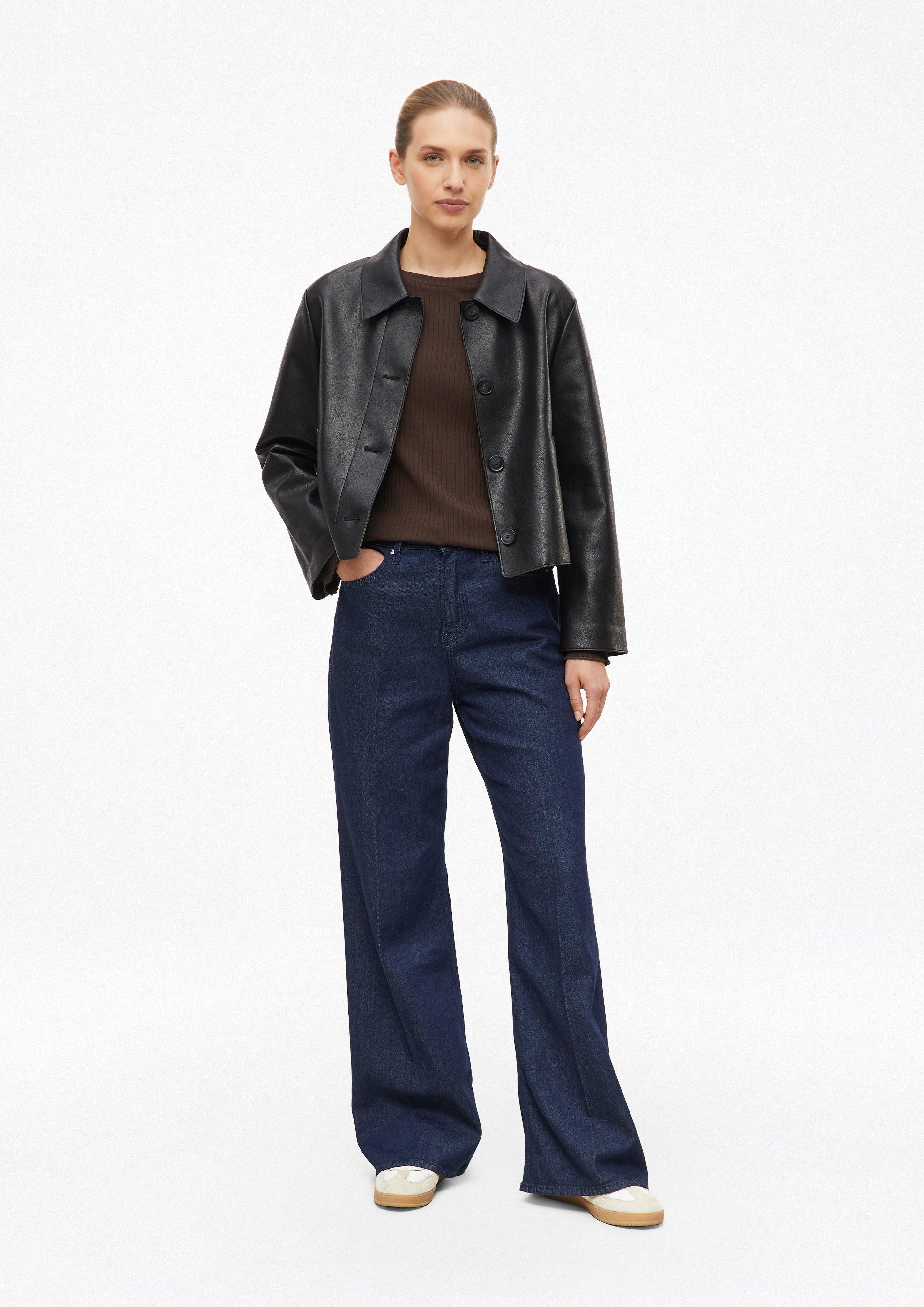 Damen Geripptes T-Shirt im Slim Fit in braun von s.Oliver