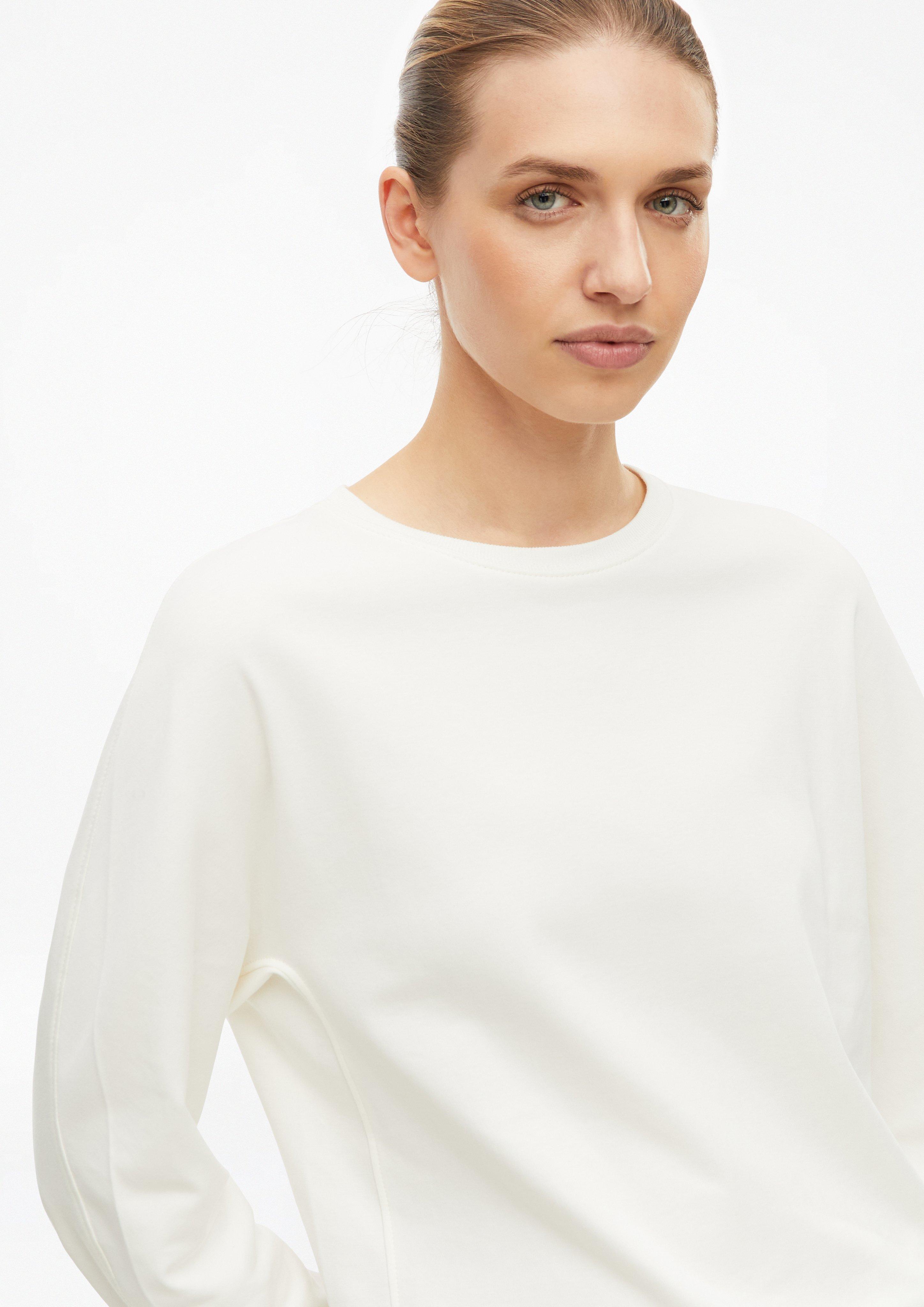 Dames T-shirt met lange mouwen en vleermuismouwen in een relaxte pasvorm in crème van s.Oliver