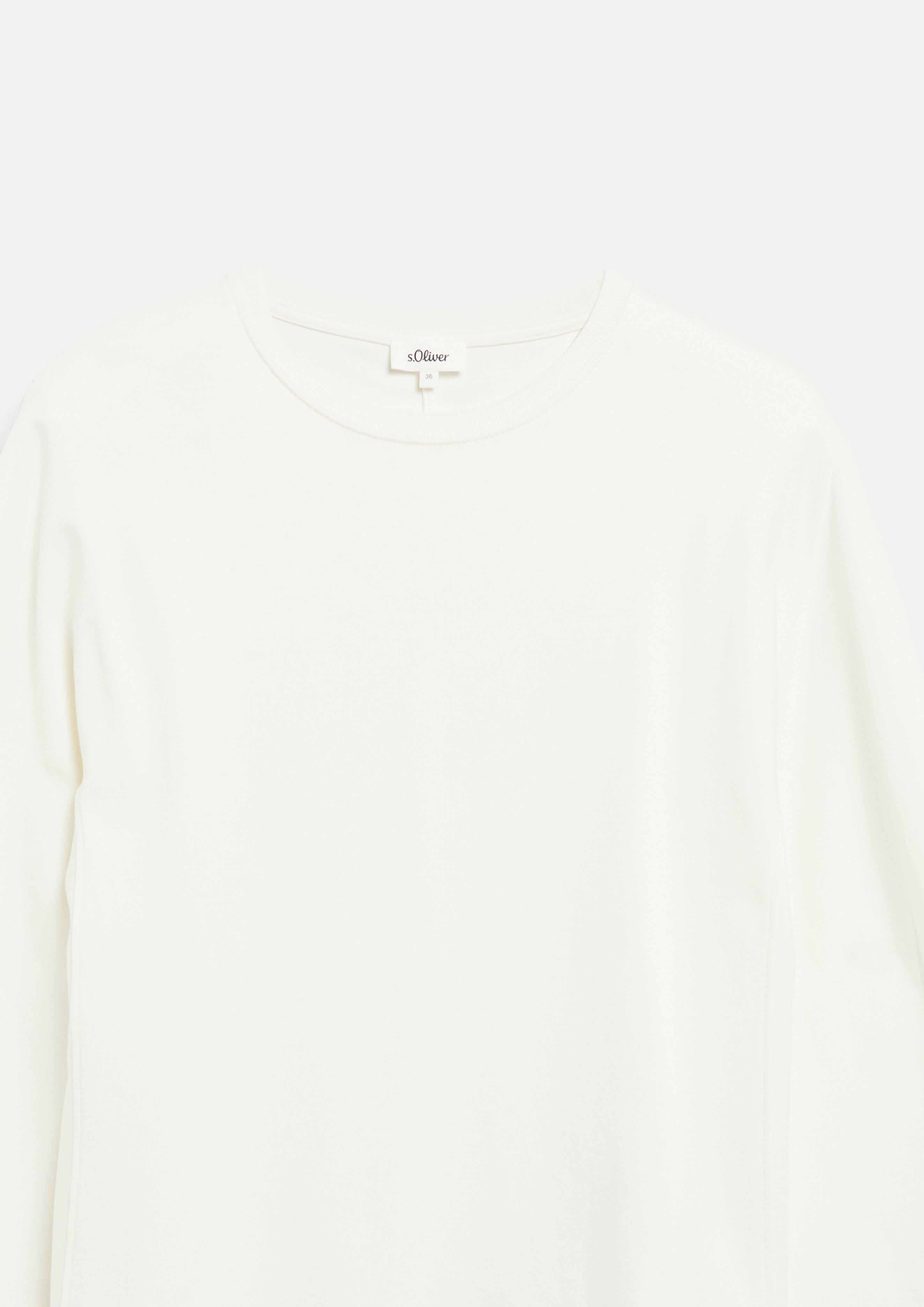Dames T-shirt met lange mouwen en vleermuismouwen in een relaxte pasvorm in crème van s.Oliver