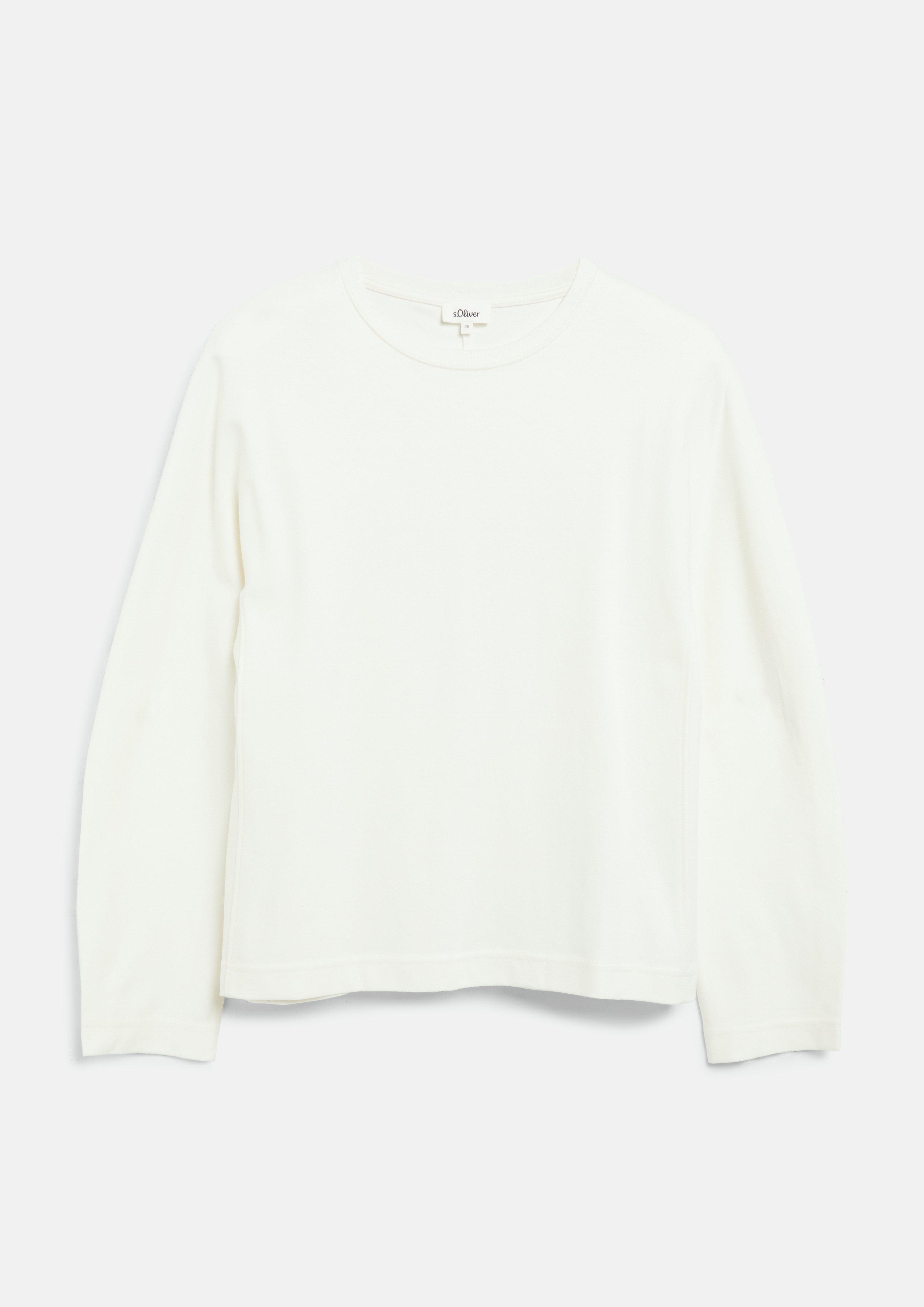 Damen Longsleeve mit Fledermausärmeln im Relaxed Fit in creme von s.Oliver