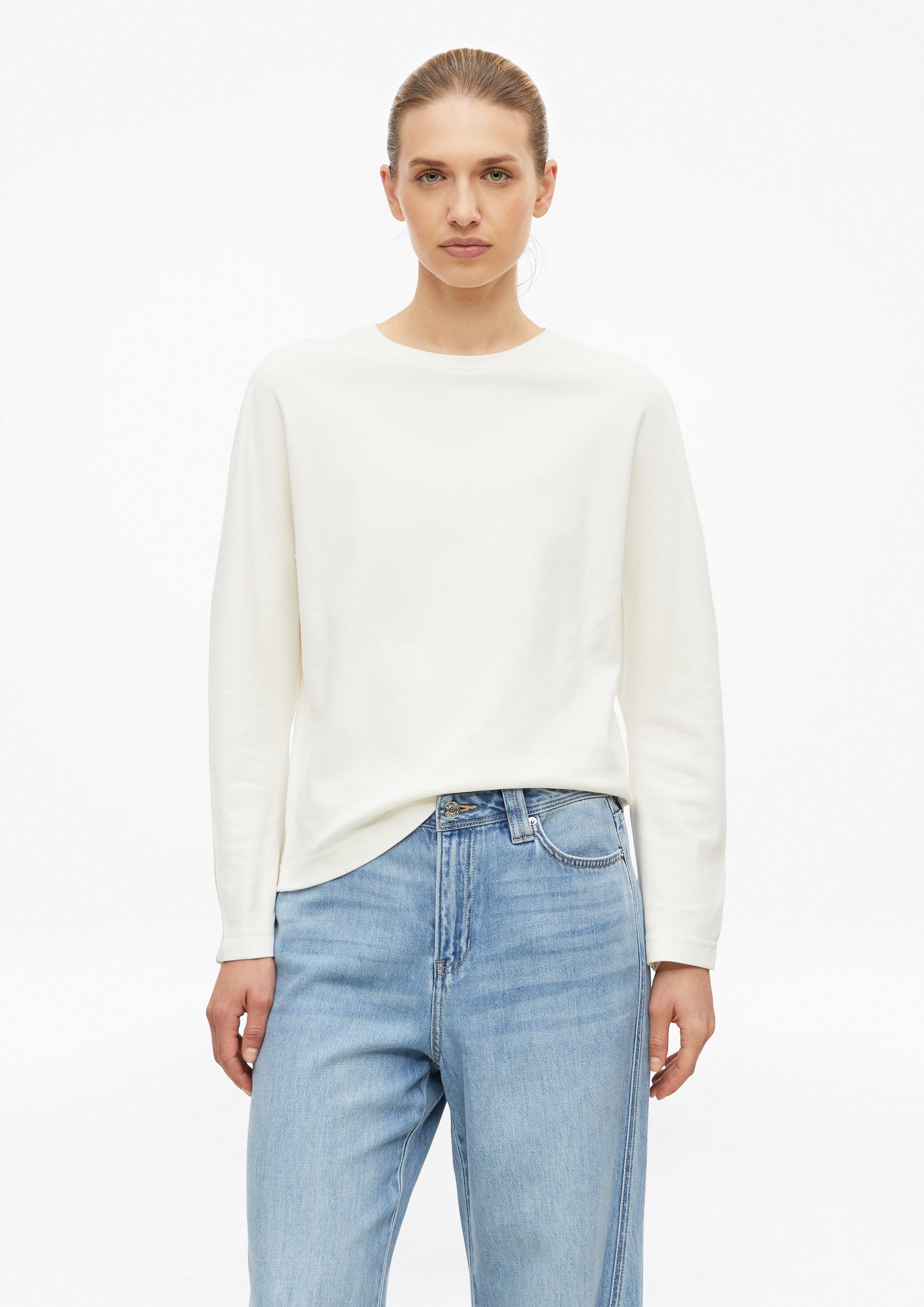 T-shirt met lange mouwen en vleermuismouwen in een relaxte pasvorm in crème van s.Oliver