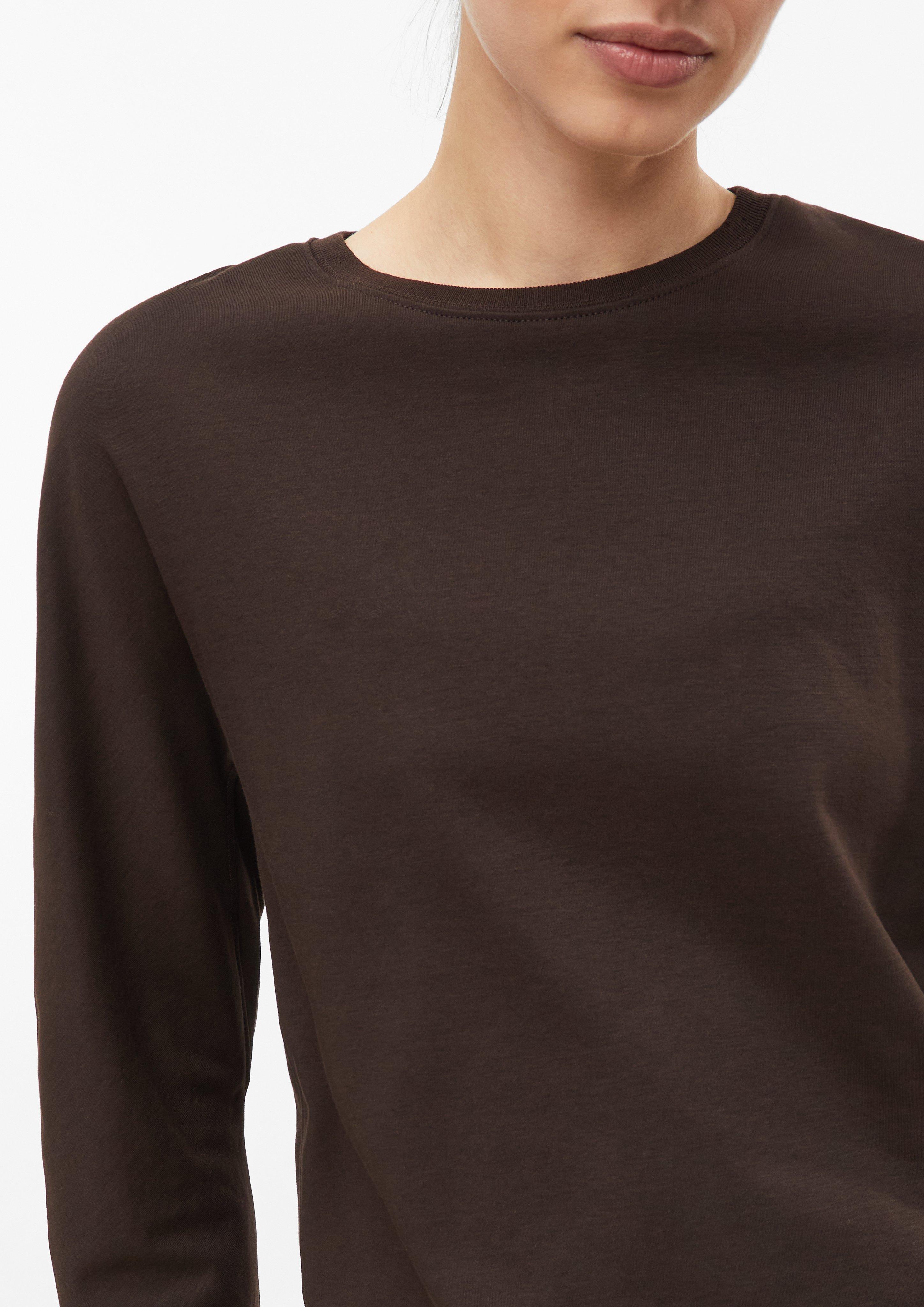 Dames T-shirt met lange mouwen en vleermuismouwen in een relaxte pasvorm in bruin van s.Oliver