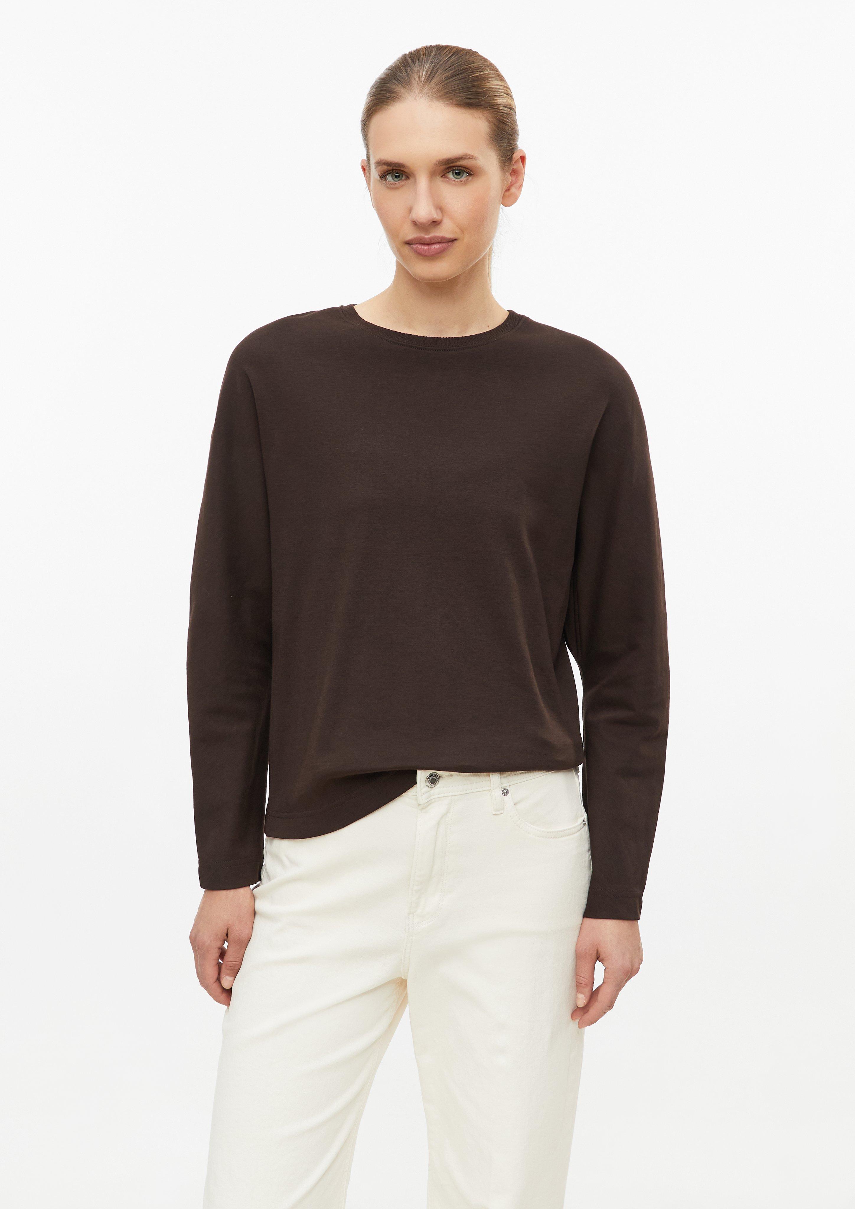 Longsleeve mit Fledermausärmeln im Relaxed Fit in Farbe dunkelbraun von s.Oliver