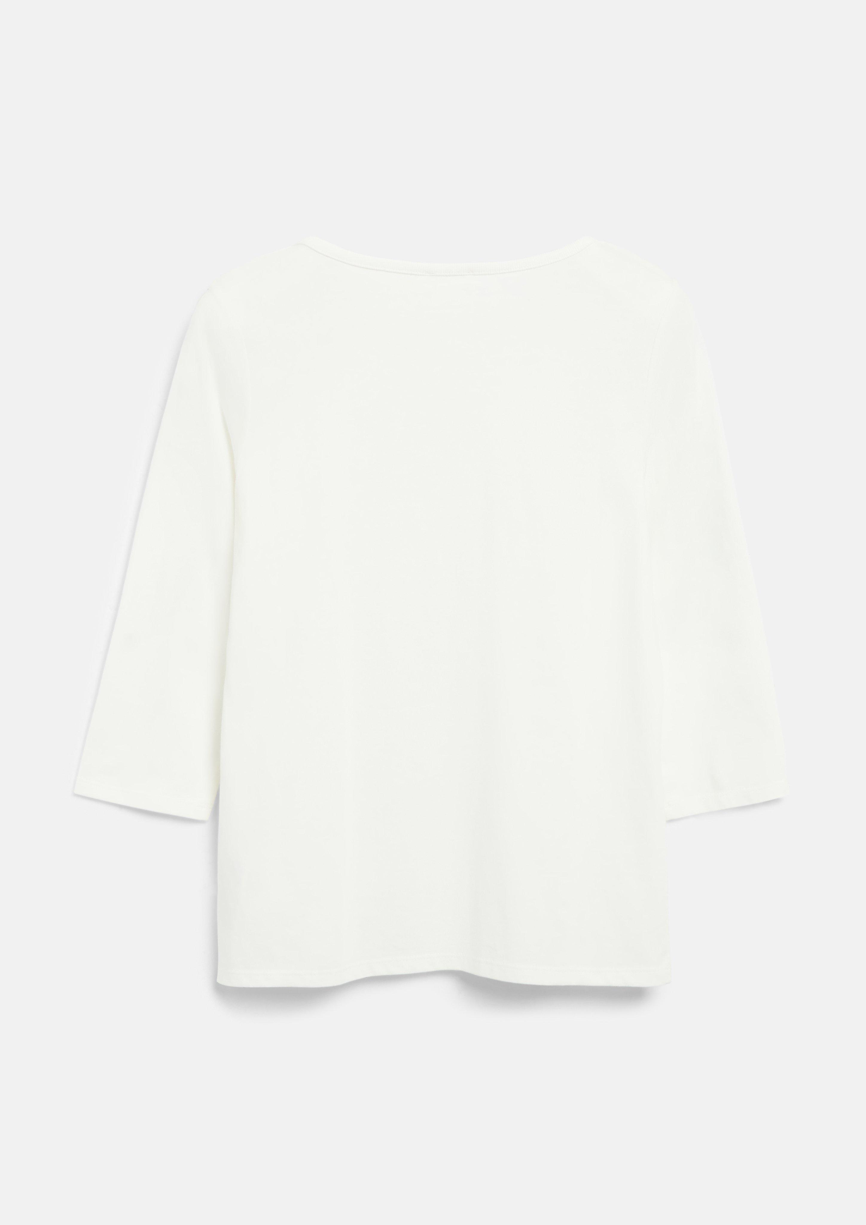 Damen T-Shirt mit dekorativem U-Boot-Ausschnitt in creme von s.Oliver