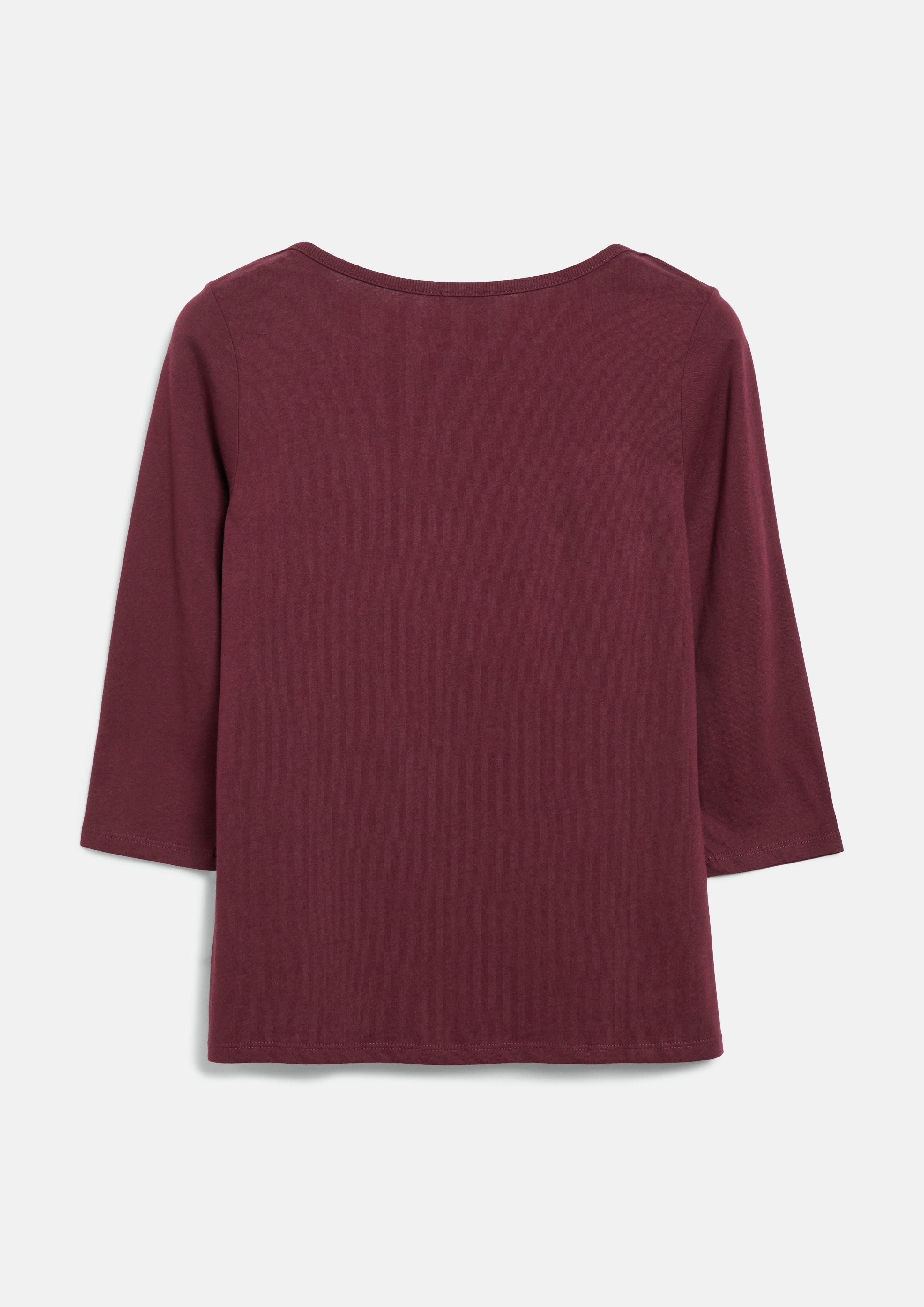 Damen T-Shirt mit dekorativem U-Boot-Ausschnitt in rot von s.Oliver