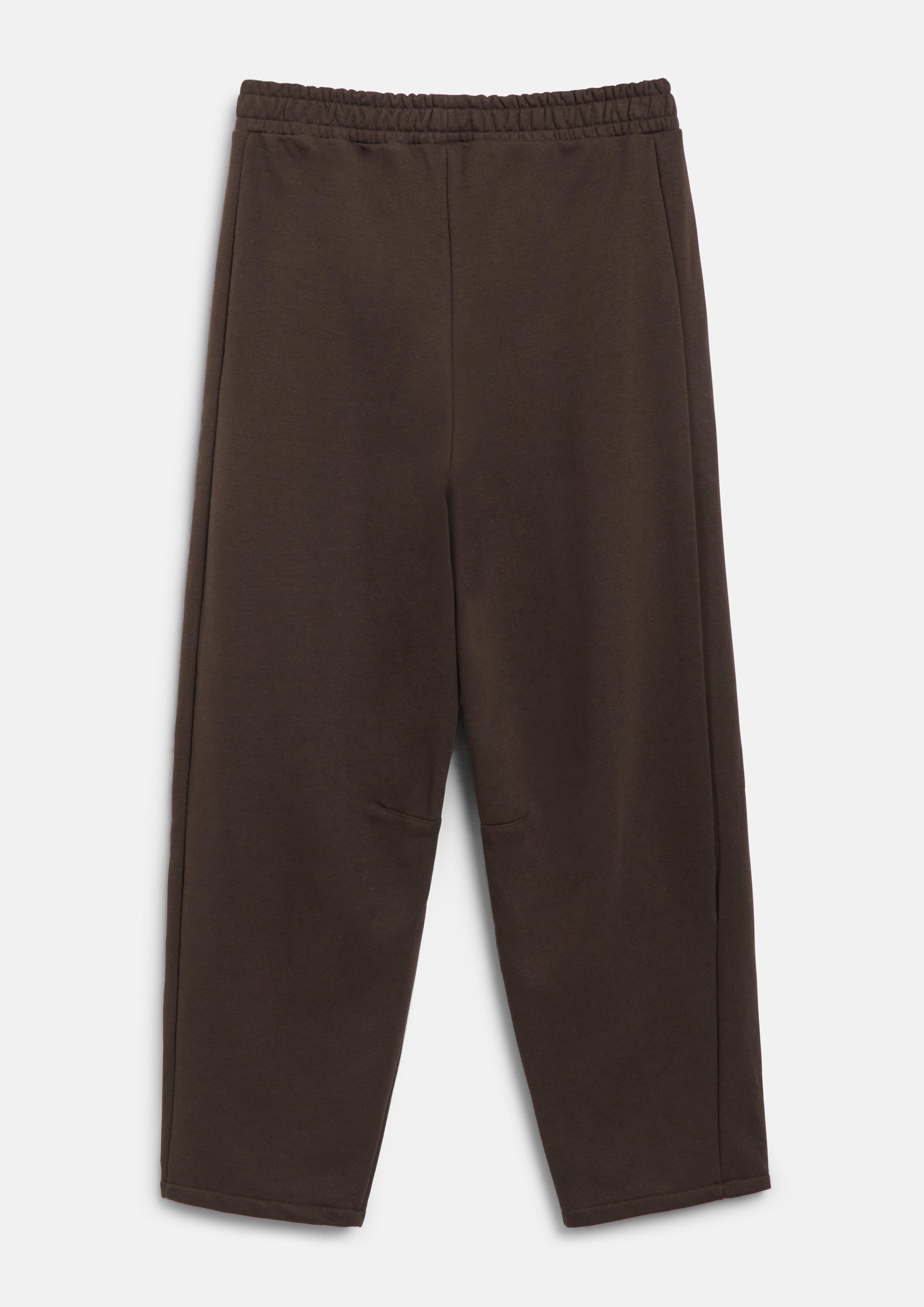 Damen Sweat-Hose mit Barrel Leg und Elastikbund in braun von s.Oliver