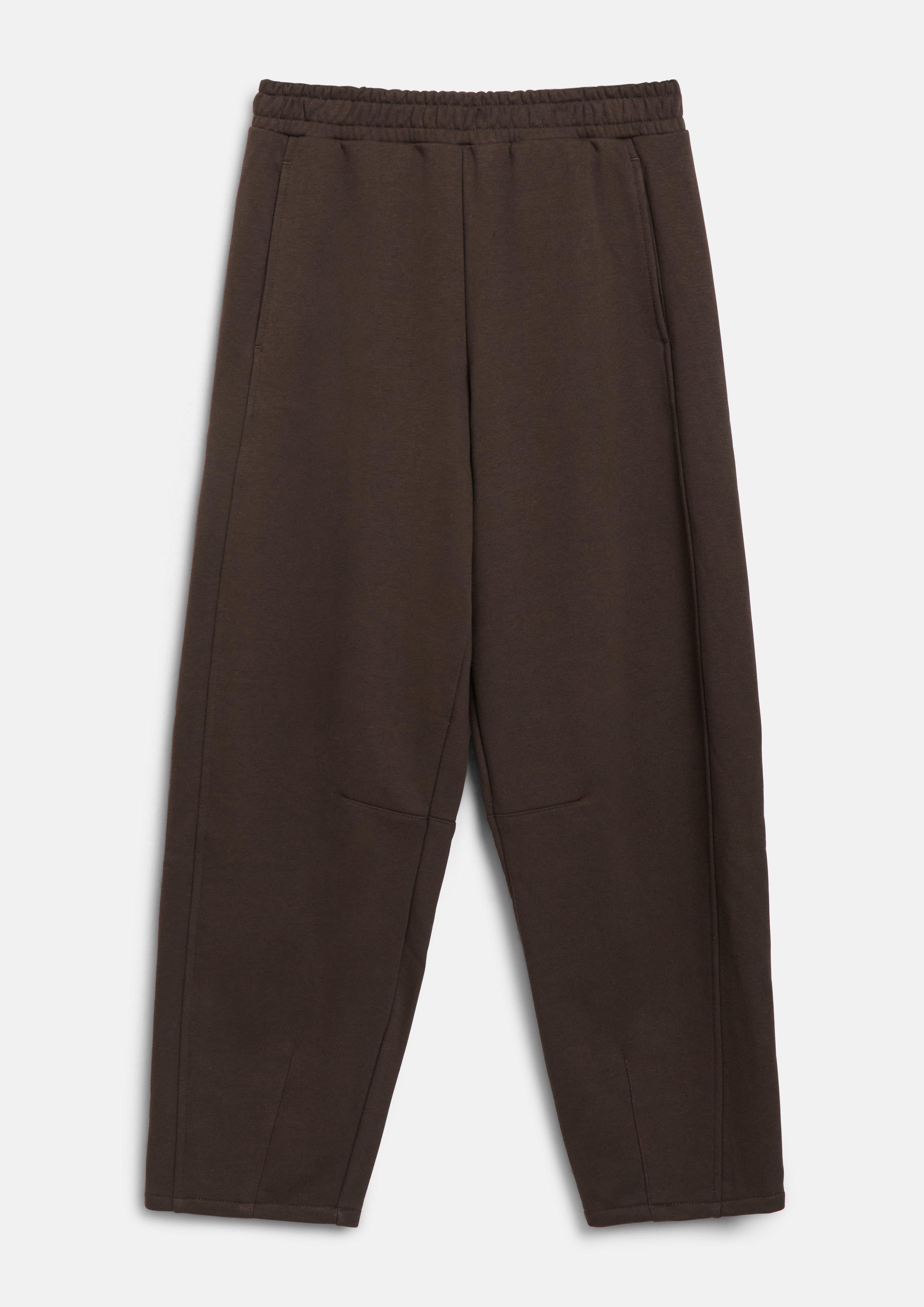 Sweat-Hose mit Barrel Leg und Elastikbund in Farbe dunkelbraun von s.Oliver