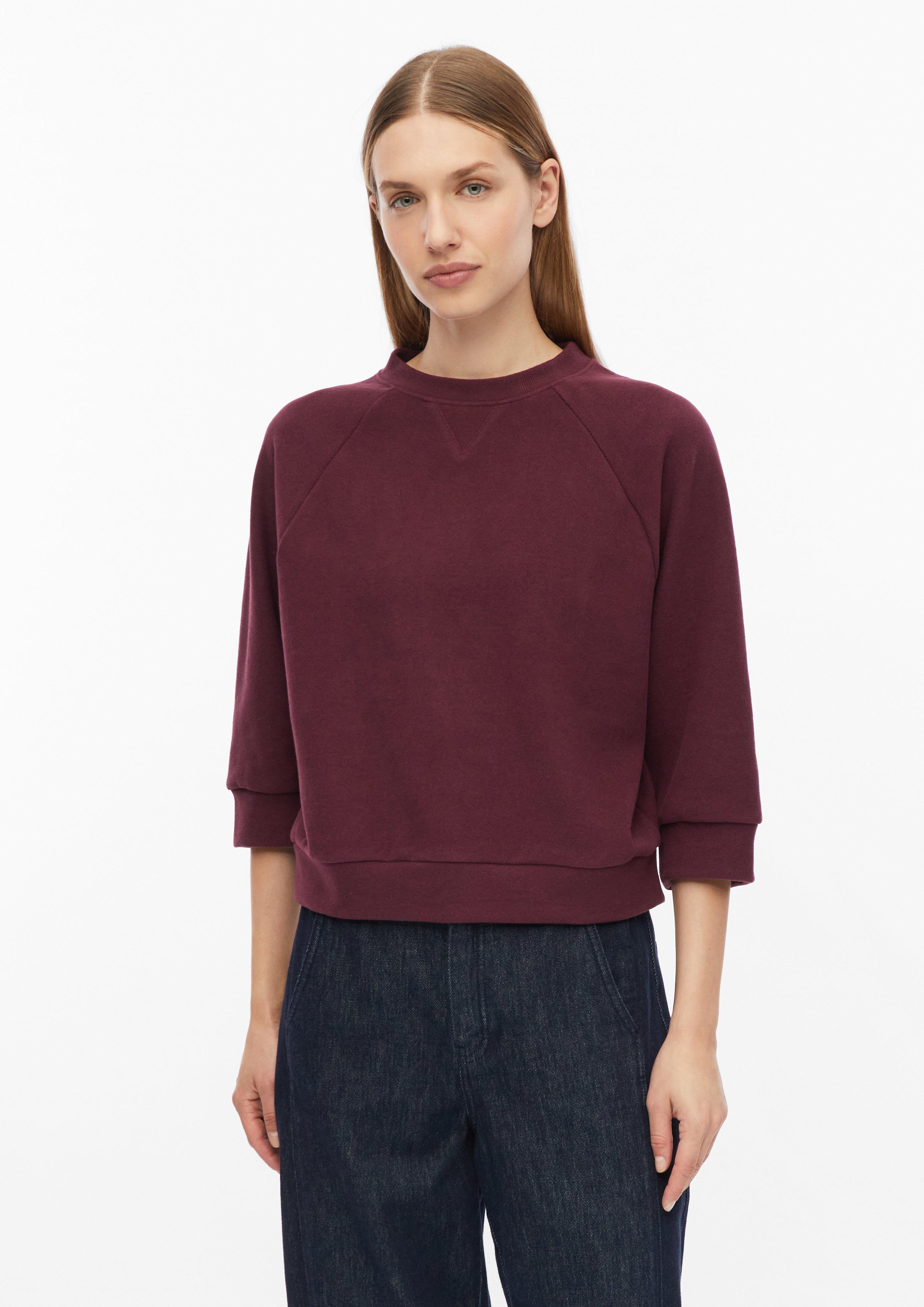 Sweat-shirt doux à manches 3/4 en bordeaux de s.Oliver