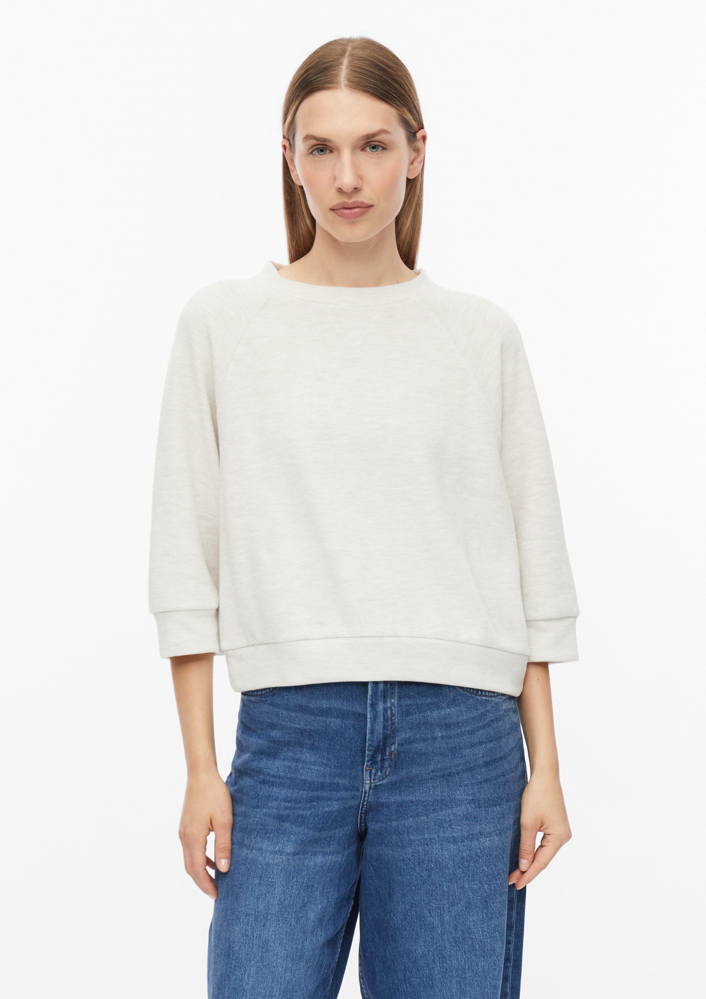 Weiches Sweatshirt mit 3/4-Ärmeln in Farbe helles beige von s.Oliver