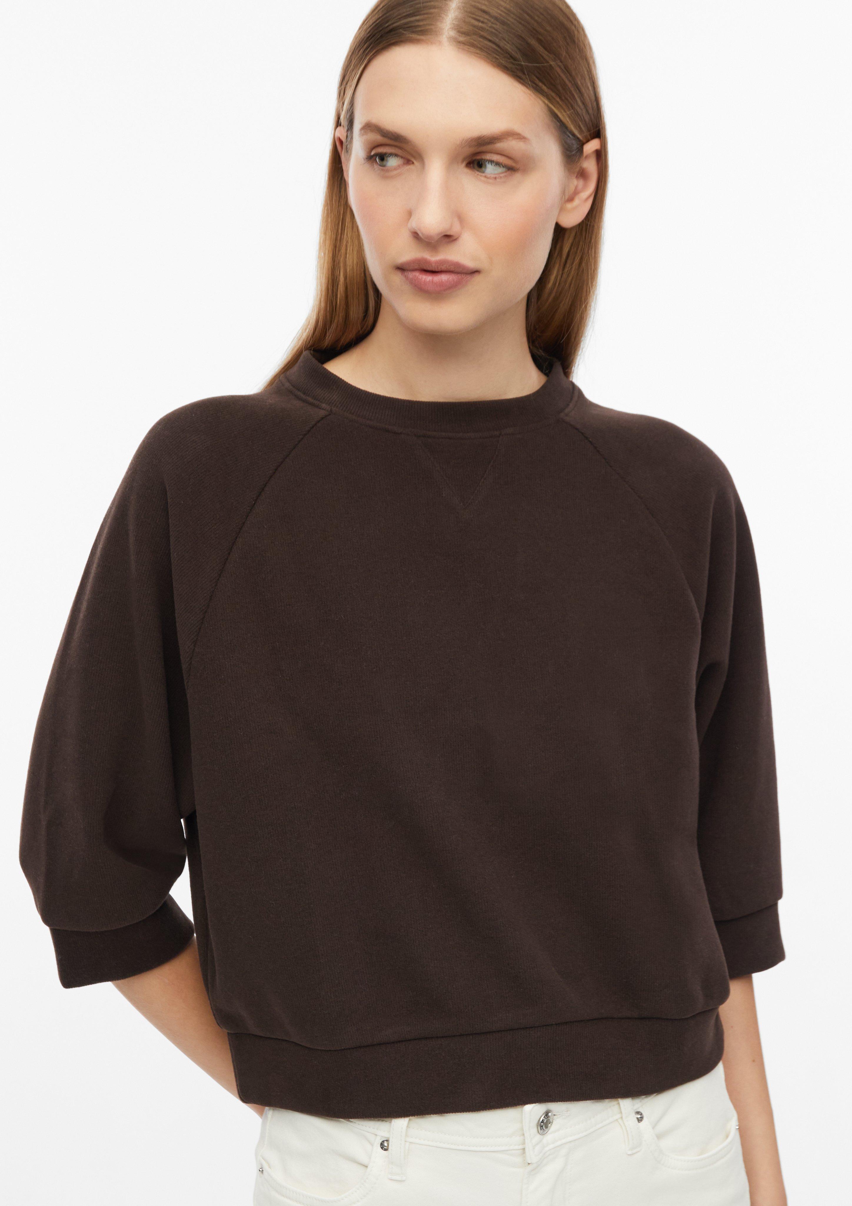 Damen Weiches Sweatshirt mit 3/4-Ärmeln in braun von s.Oliver