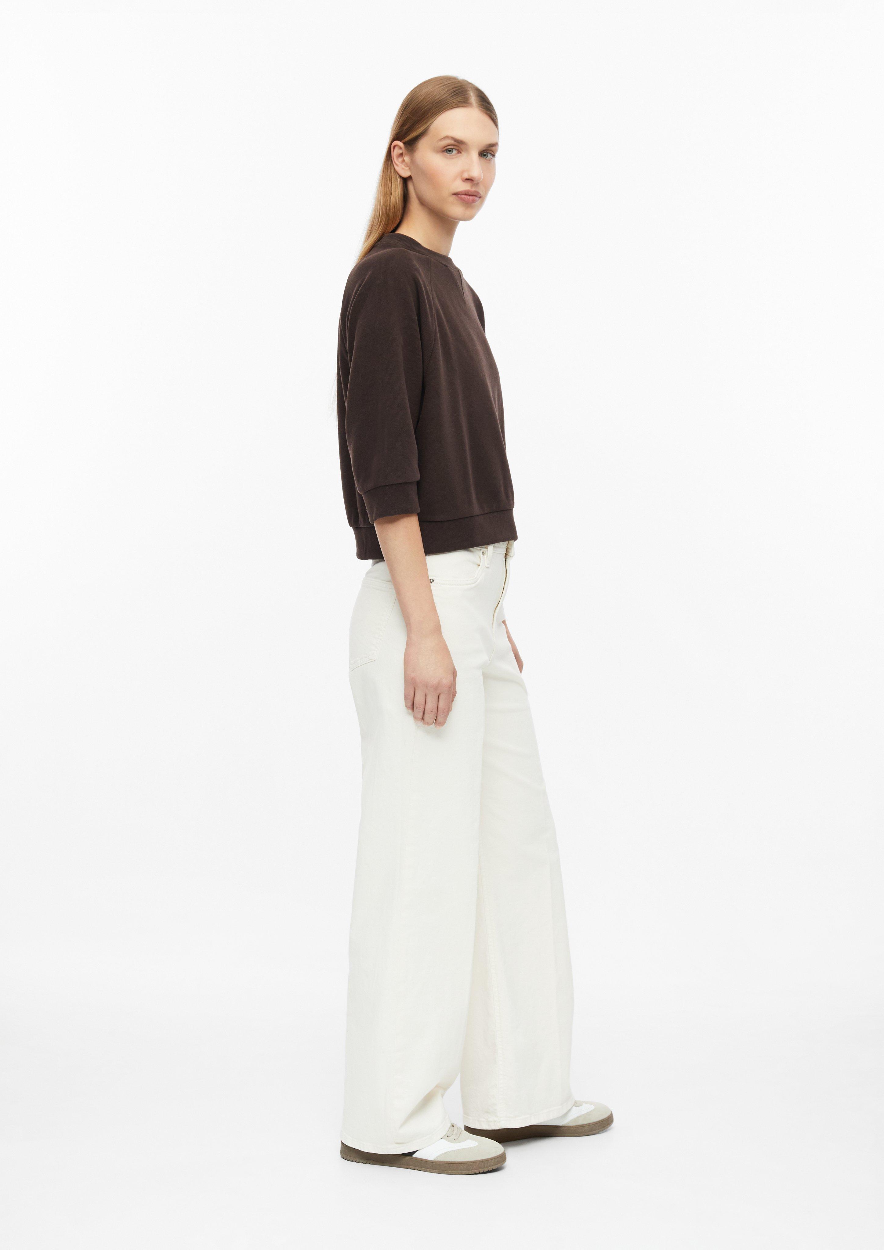 Damen Weiches Sweatshirt mit 3/4-Ärmeln in braun von s.Oliver
