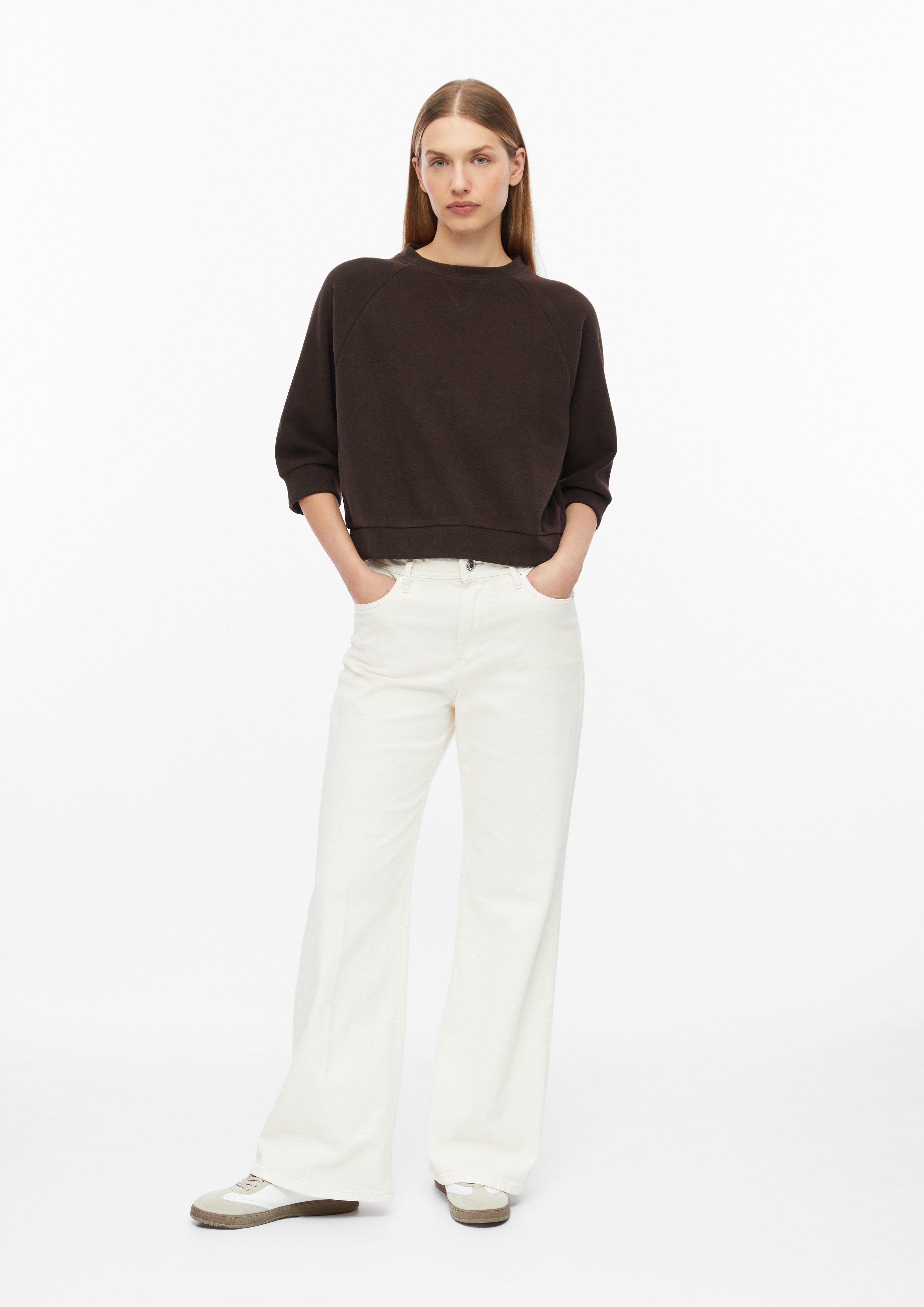 Damen Weiches Sweatshirt mit 3/4-Ärmeln in braun von s.Oliver