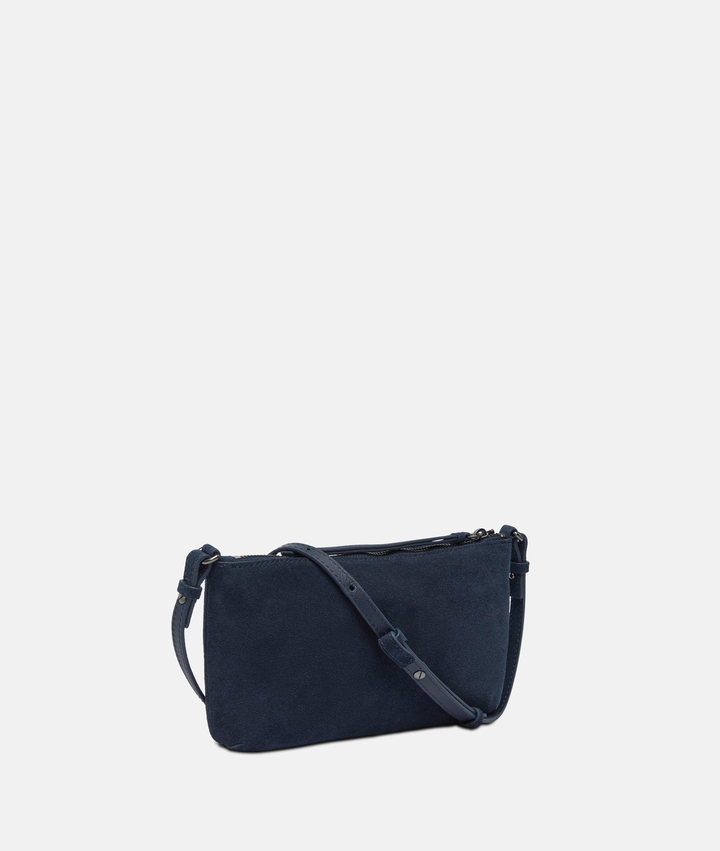 Enkele Zena-crossbody S in blauw, bruin & beige