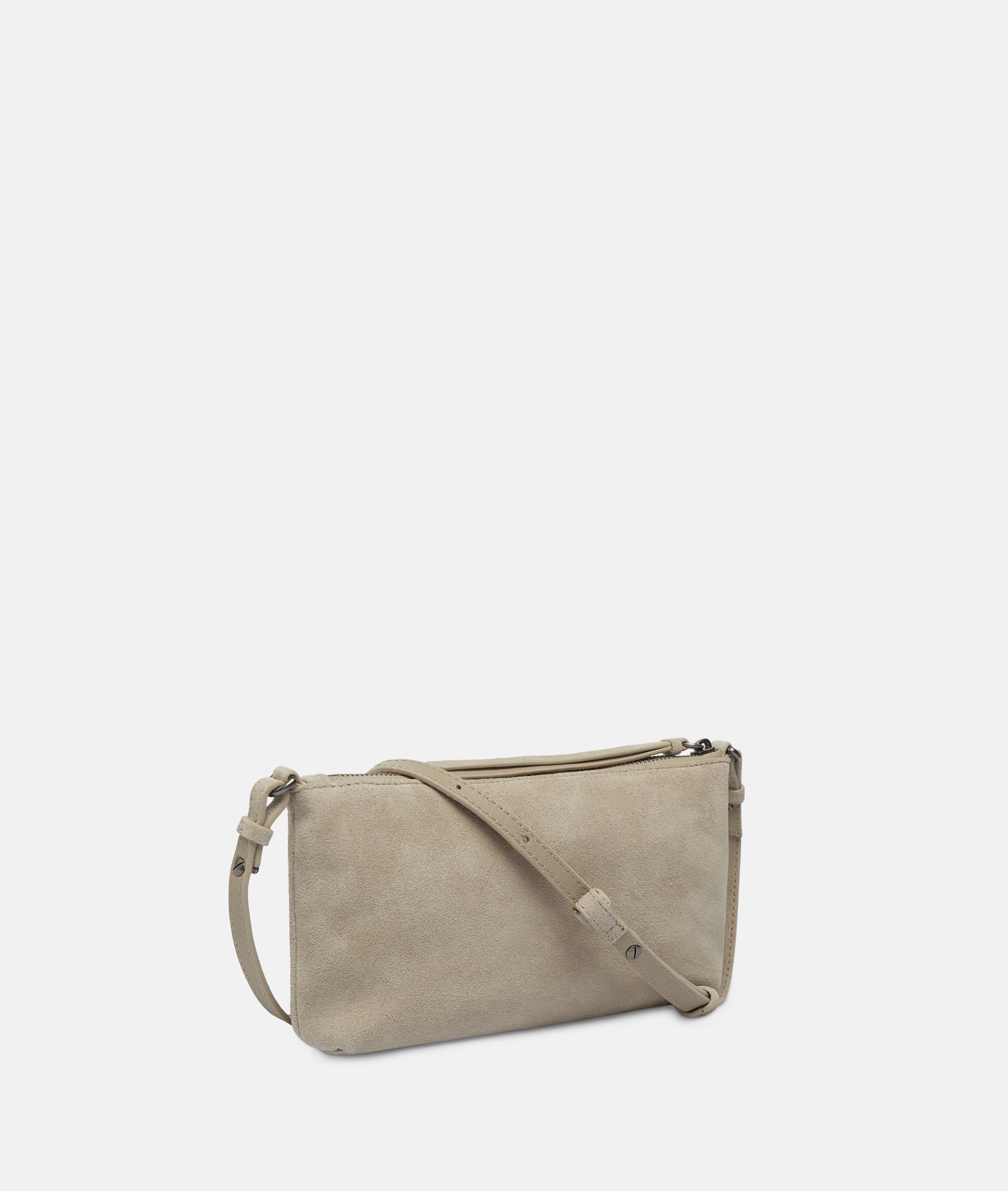 Enkele Zena-crossbody S in beige, bruin & blauw