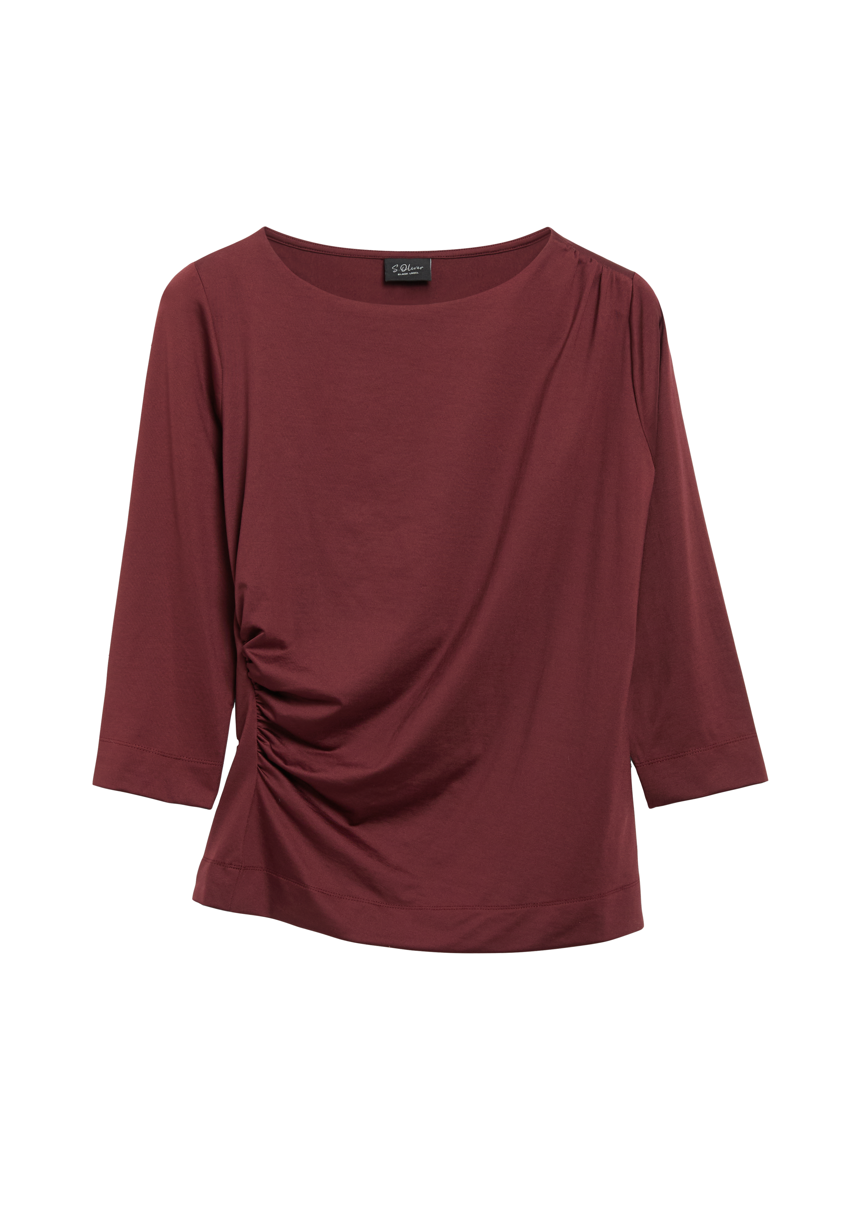 Shirt met plooien en 3/4-mouwen