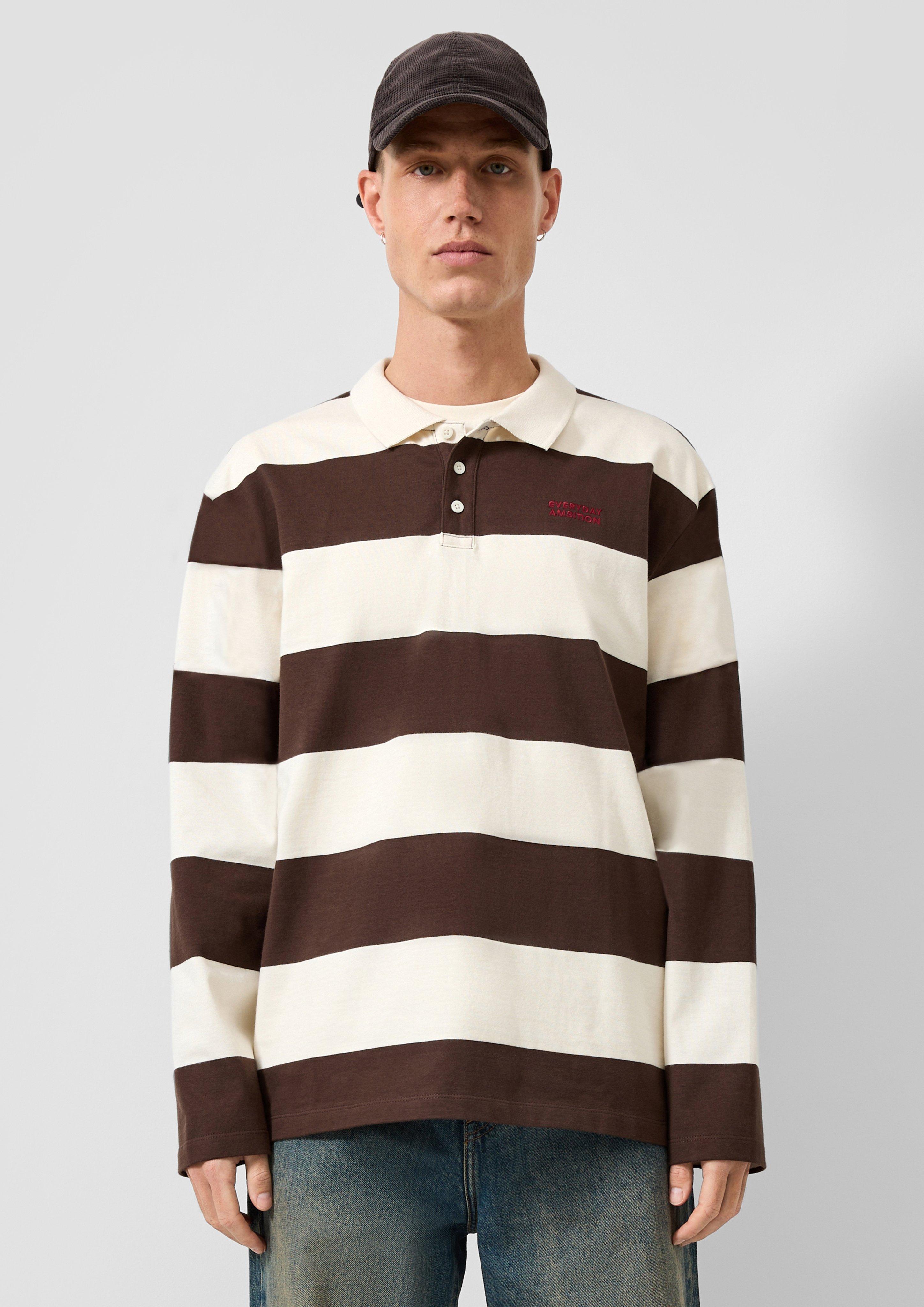 Hommes Polo en marron foncé de QS