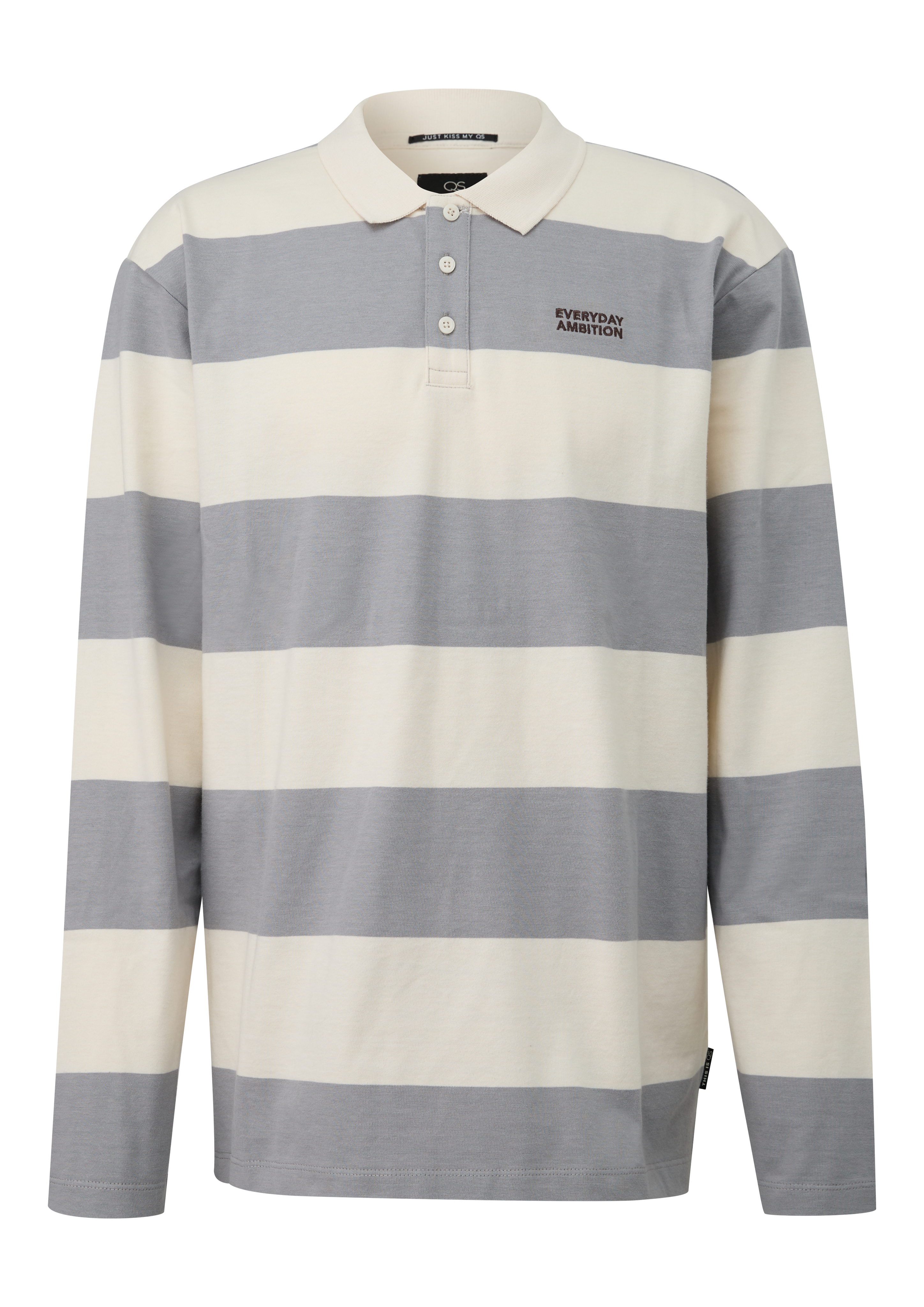 Rugbyshirt met borduursel op de borst