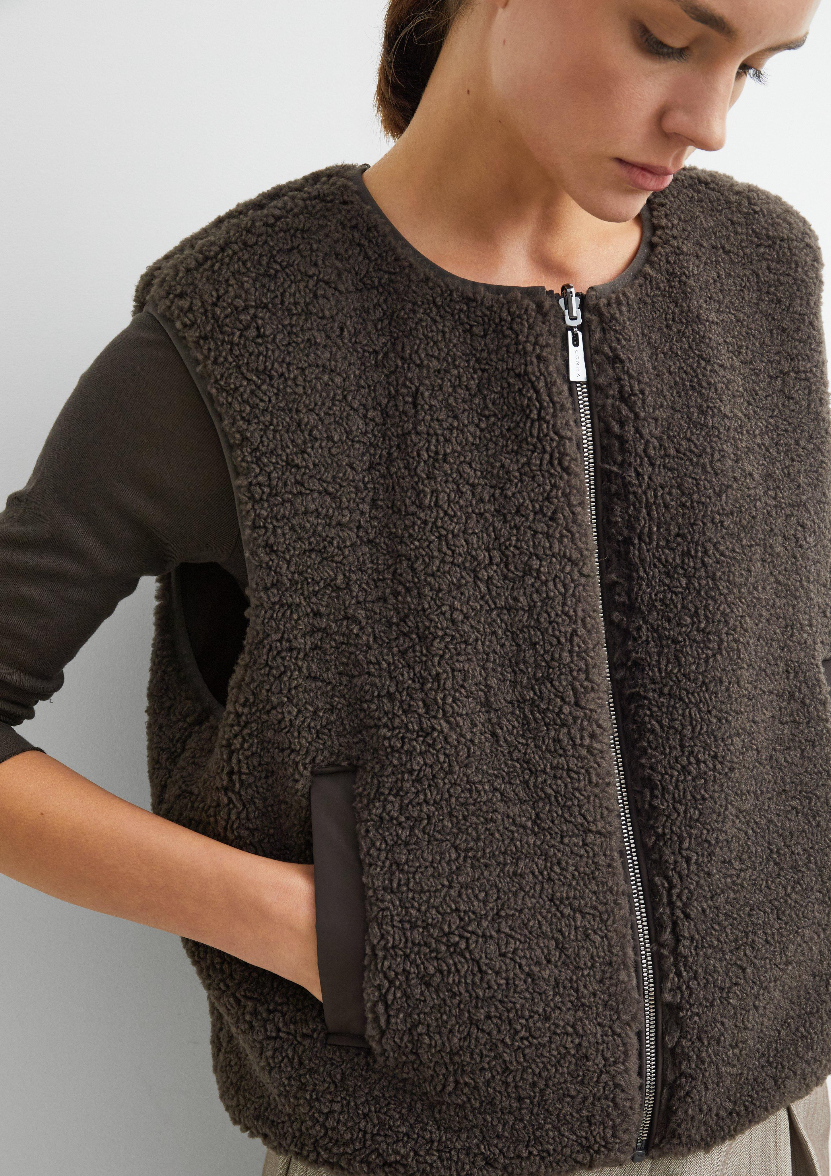 Outdoor waistcoat in brown by COMMA