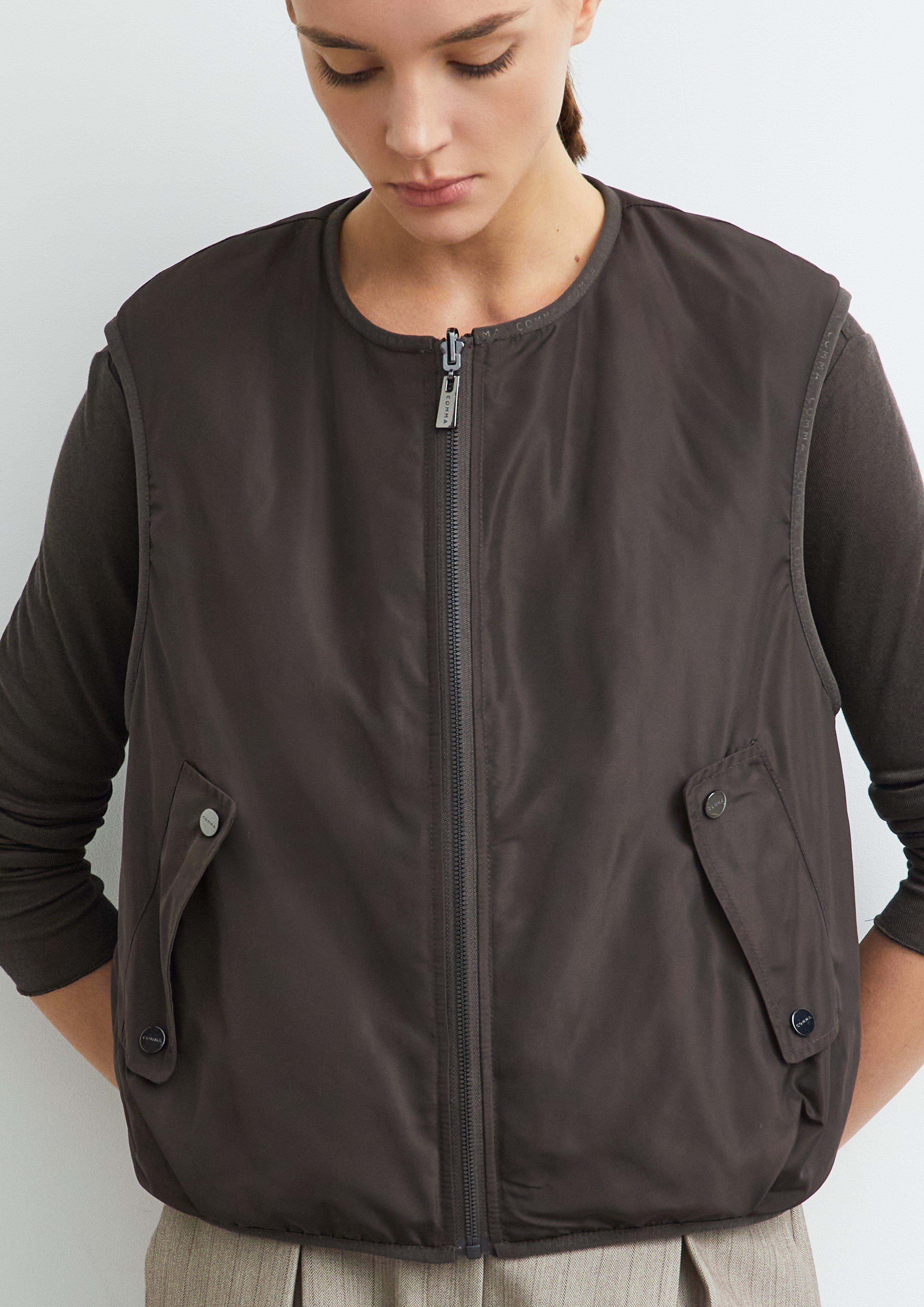 Outdoor waistcoat in brown by COMMA