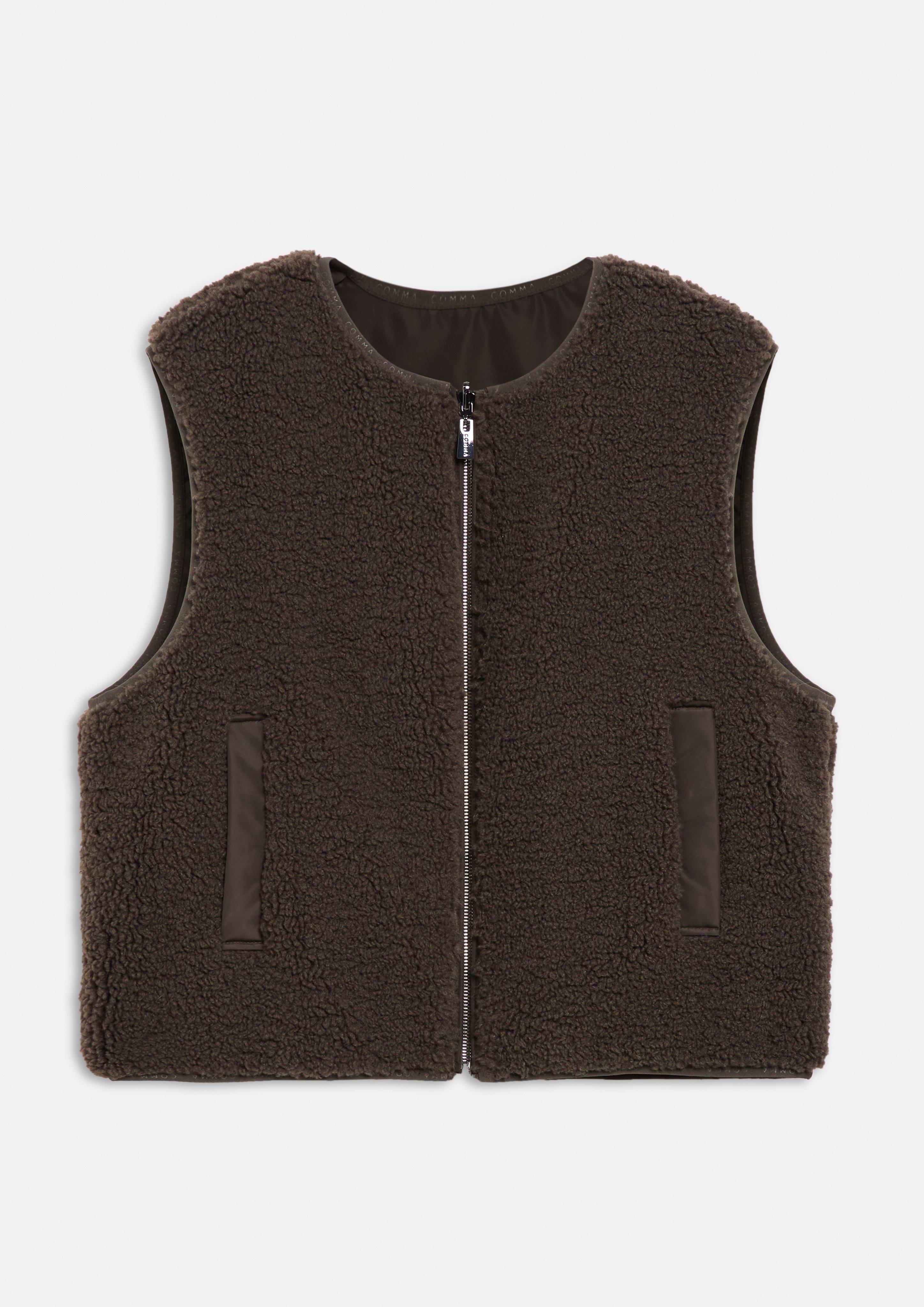 Outdoor waistcoat in brown by COMMA