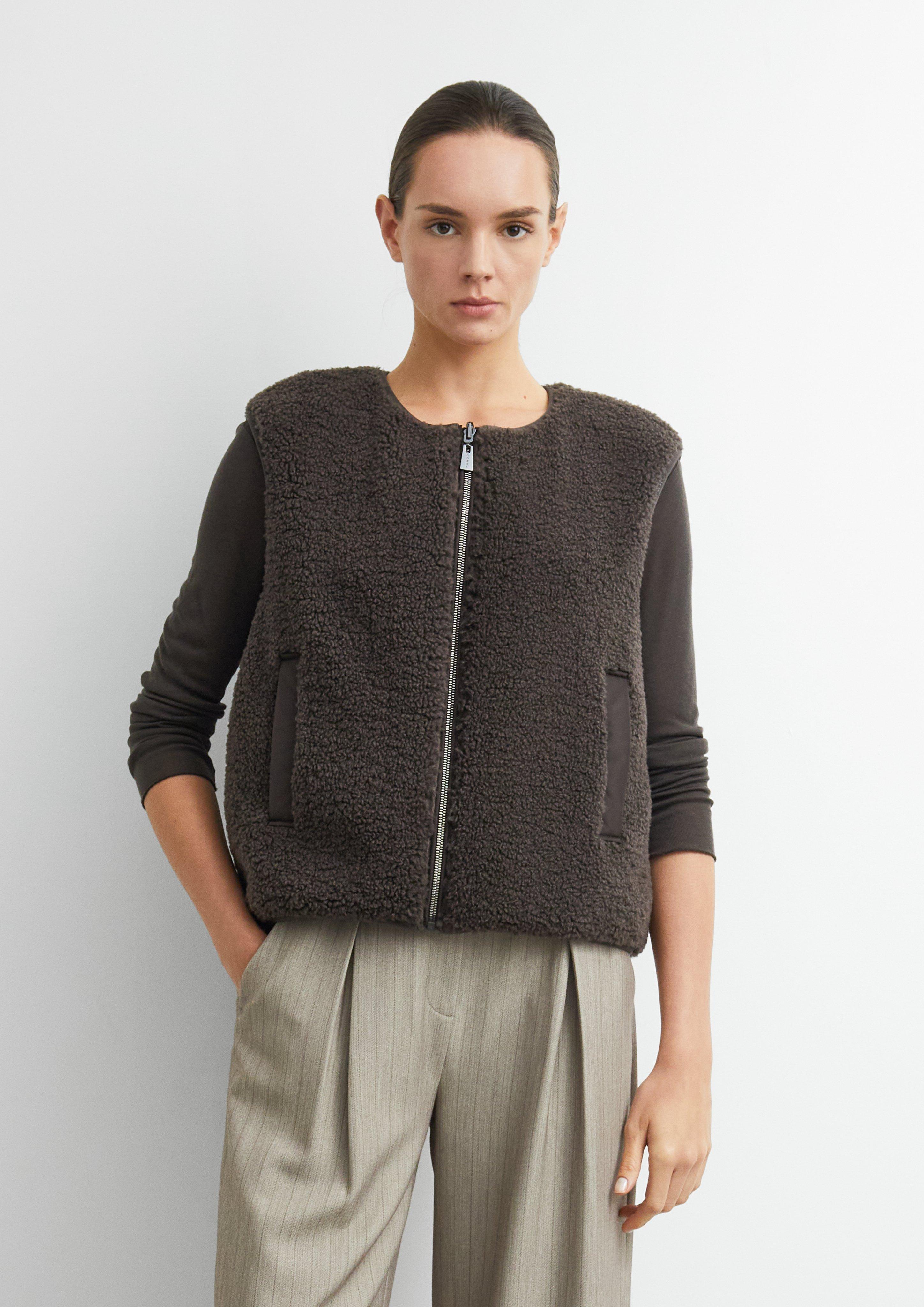 Outdoor waistcoat in brown by COMMA