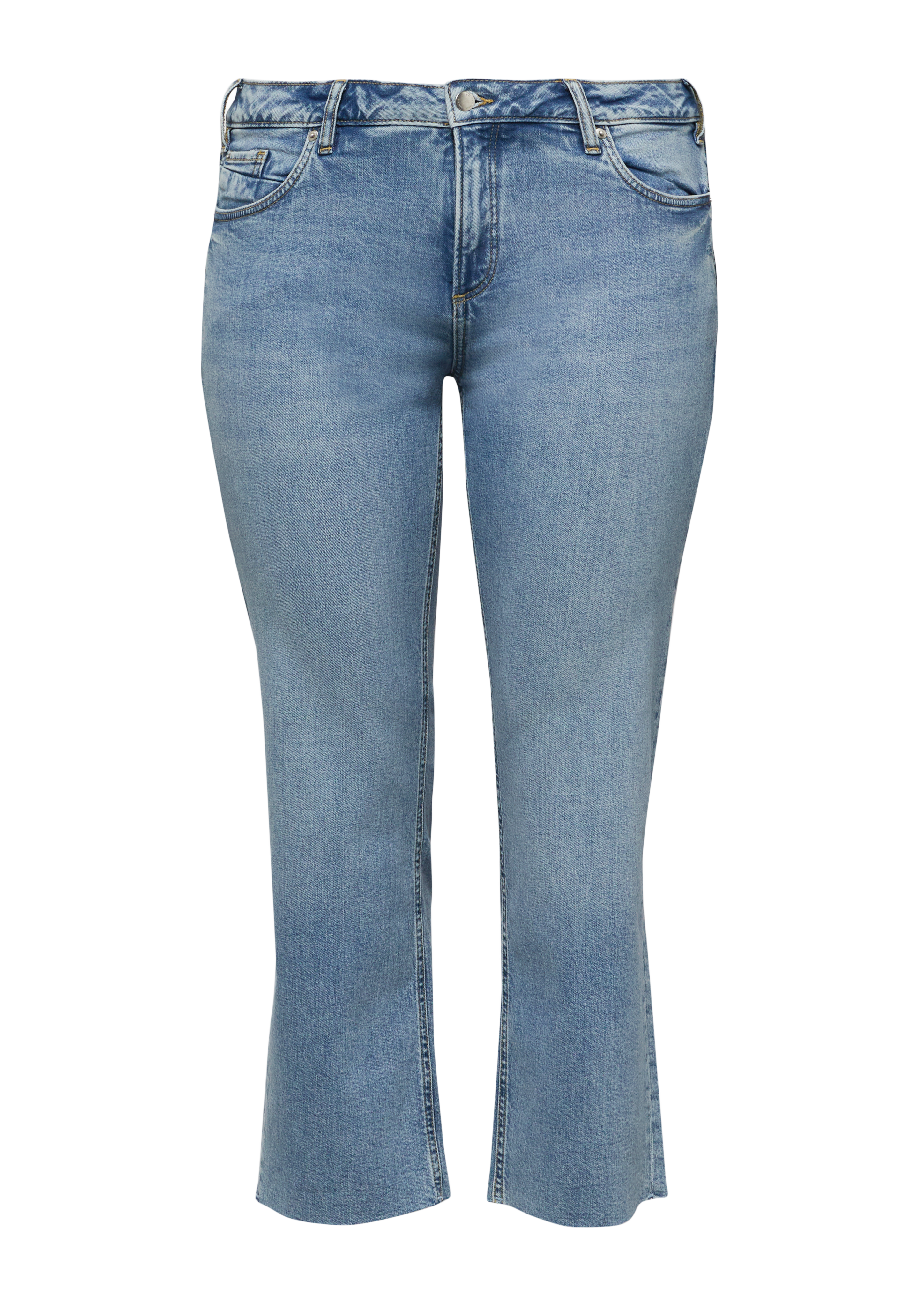 Jeans / Mid Rise / Straight Leg / Cropped
