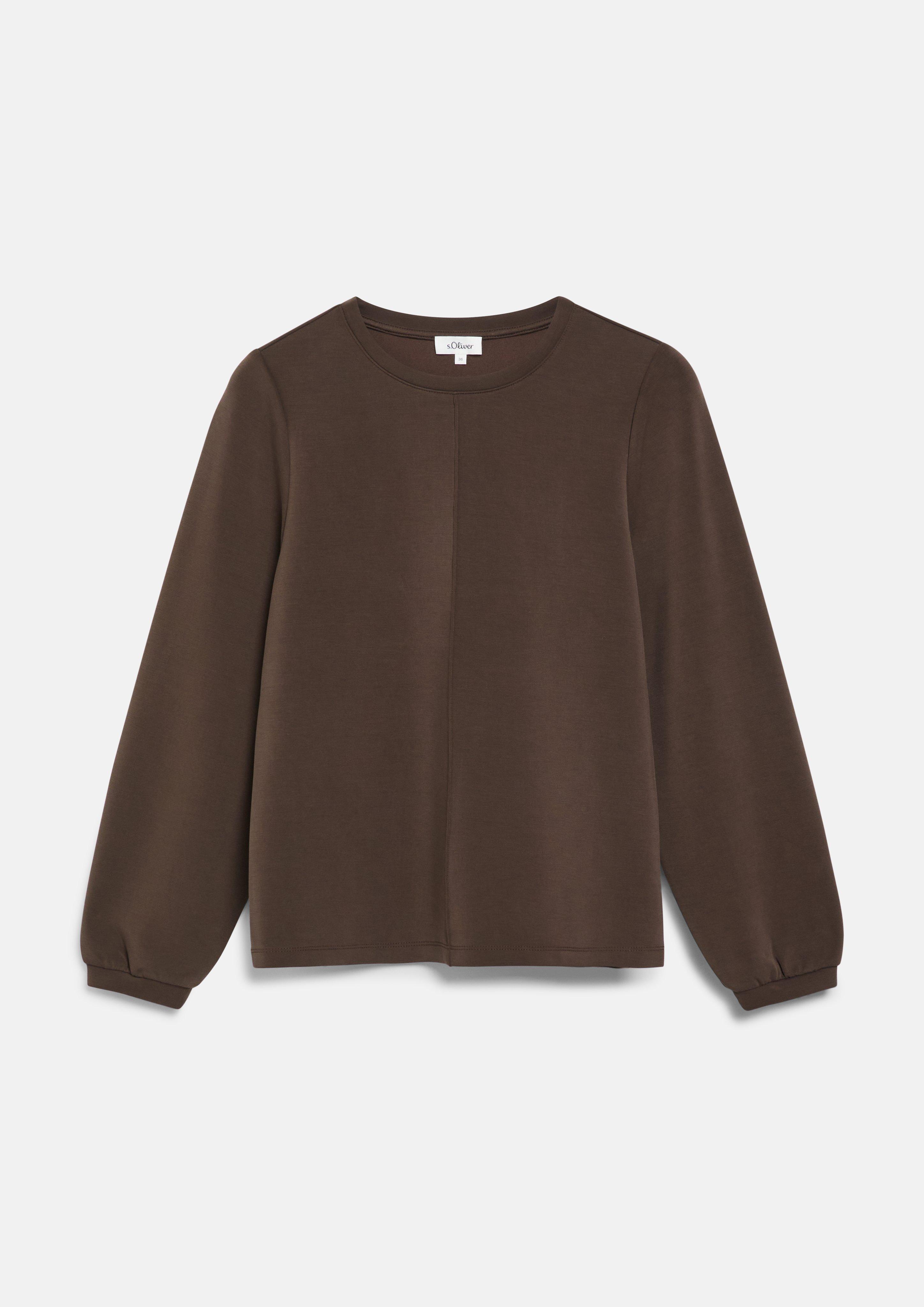 Femmes Sweat-shirt en marron foncé de s.Oliver