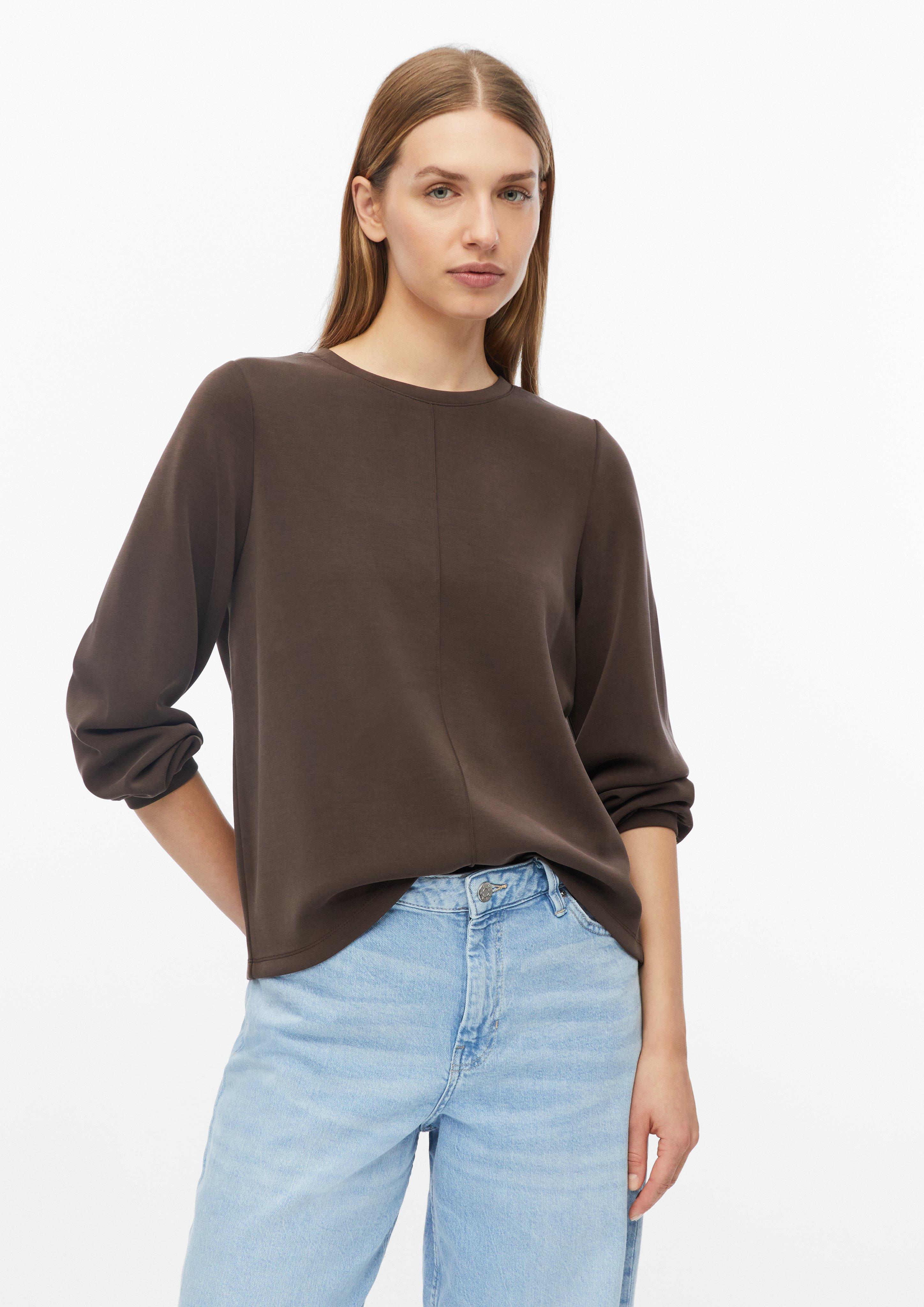 Zenske Majica z dolgimi rok v barvi temno rjava od s.Oliver