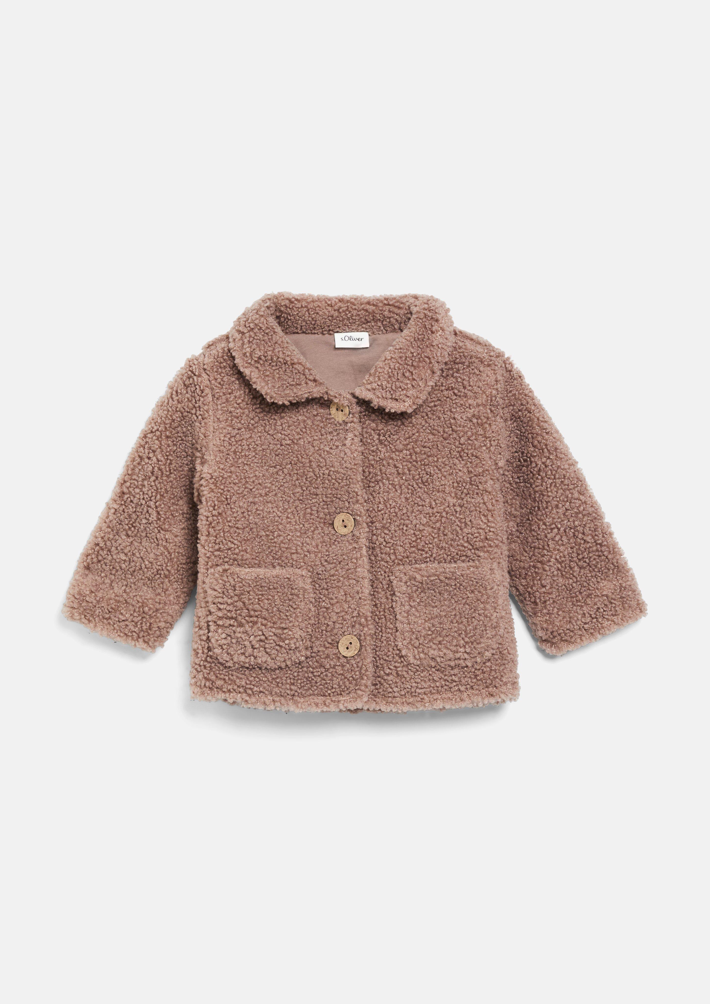 Junior Veste en peluche en brun de s.Oliver