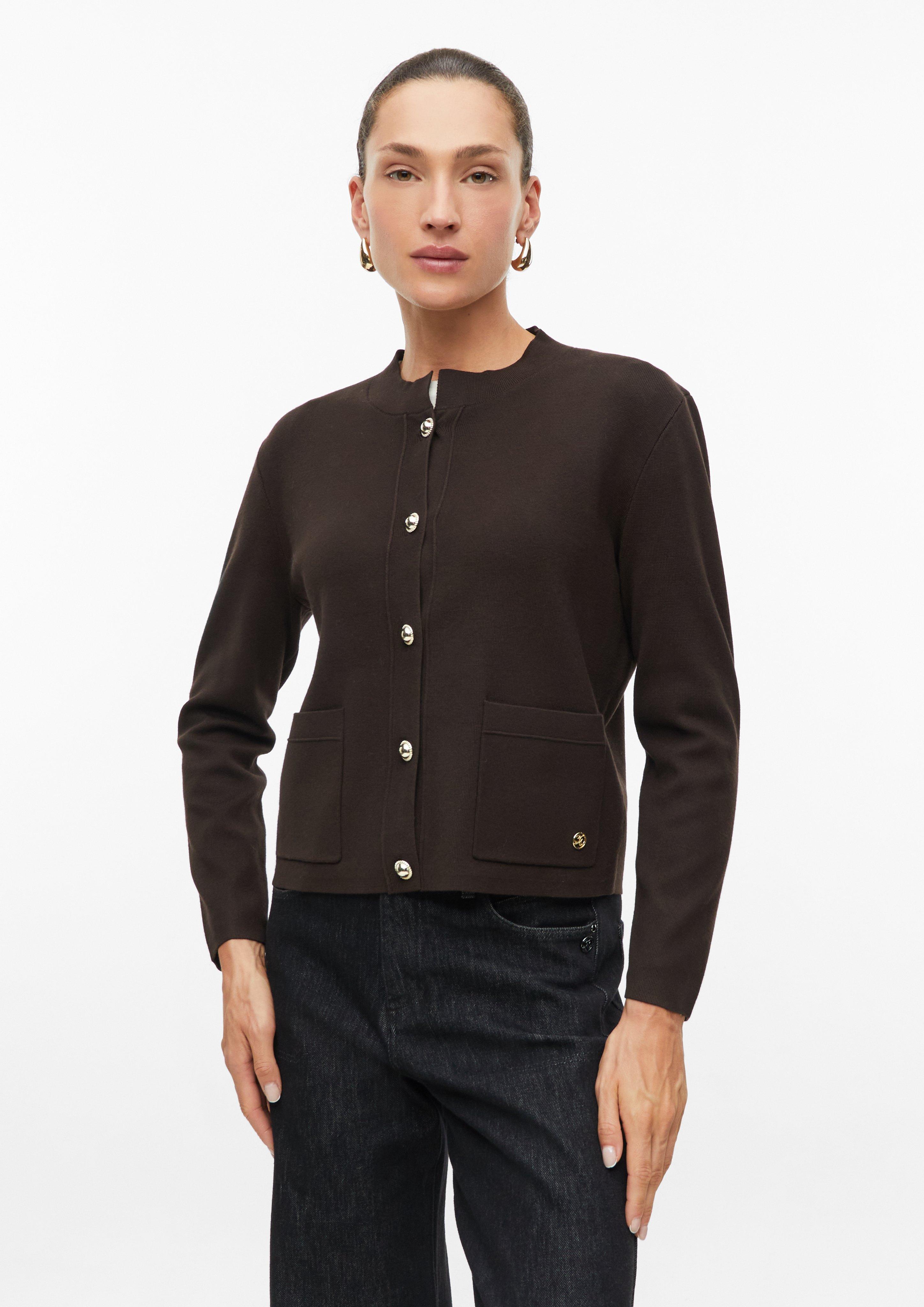 Strickjacke in Farbe dunkelbraun von s.Oliver BLACK LABEL
