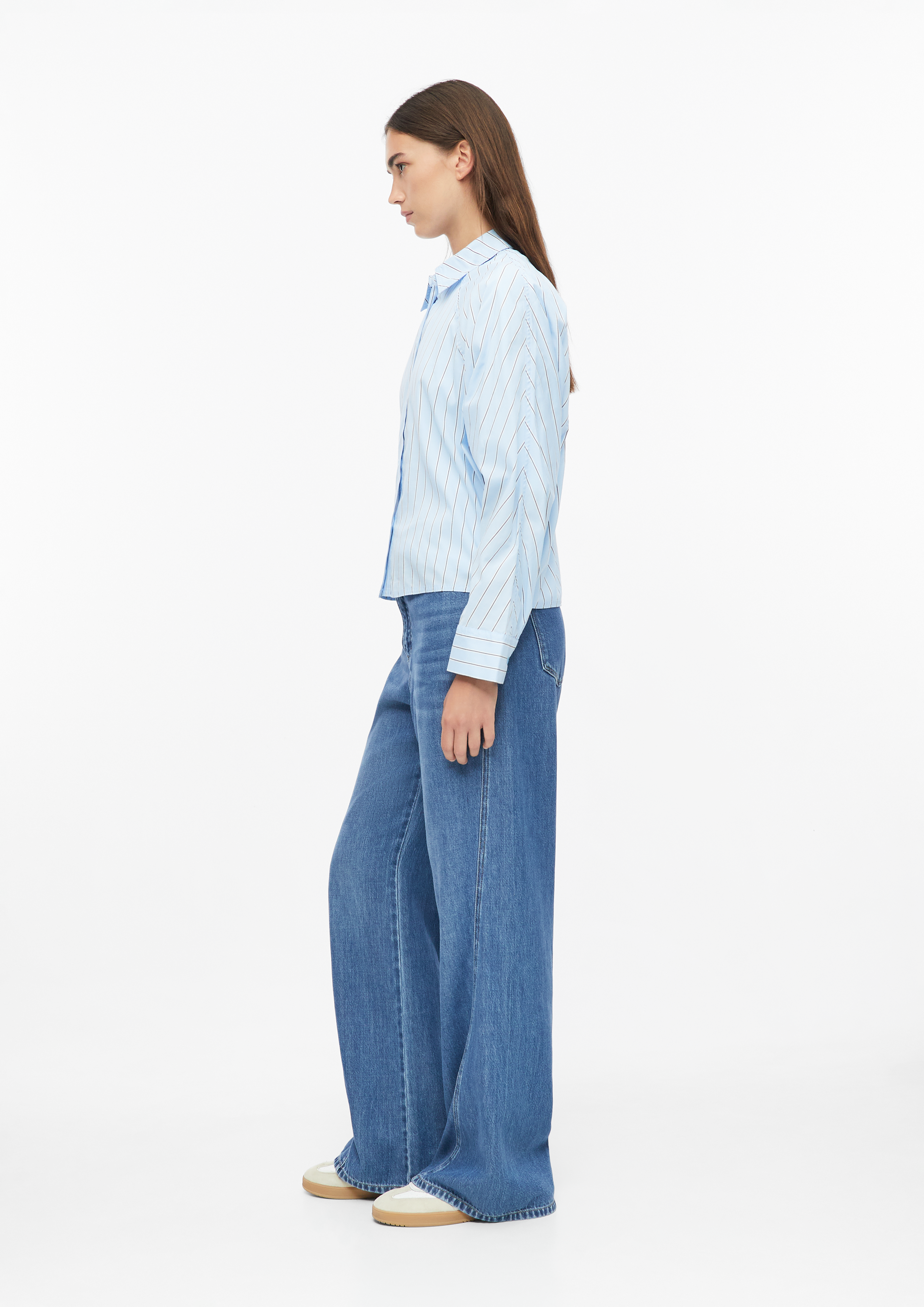 Damen Verkürzte Bluse mit Fledermausarm in blau von s.Oliver
