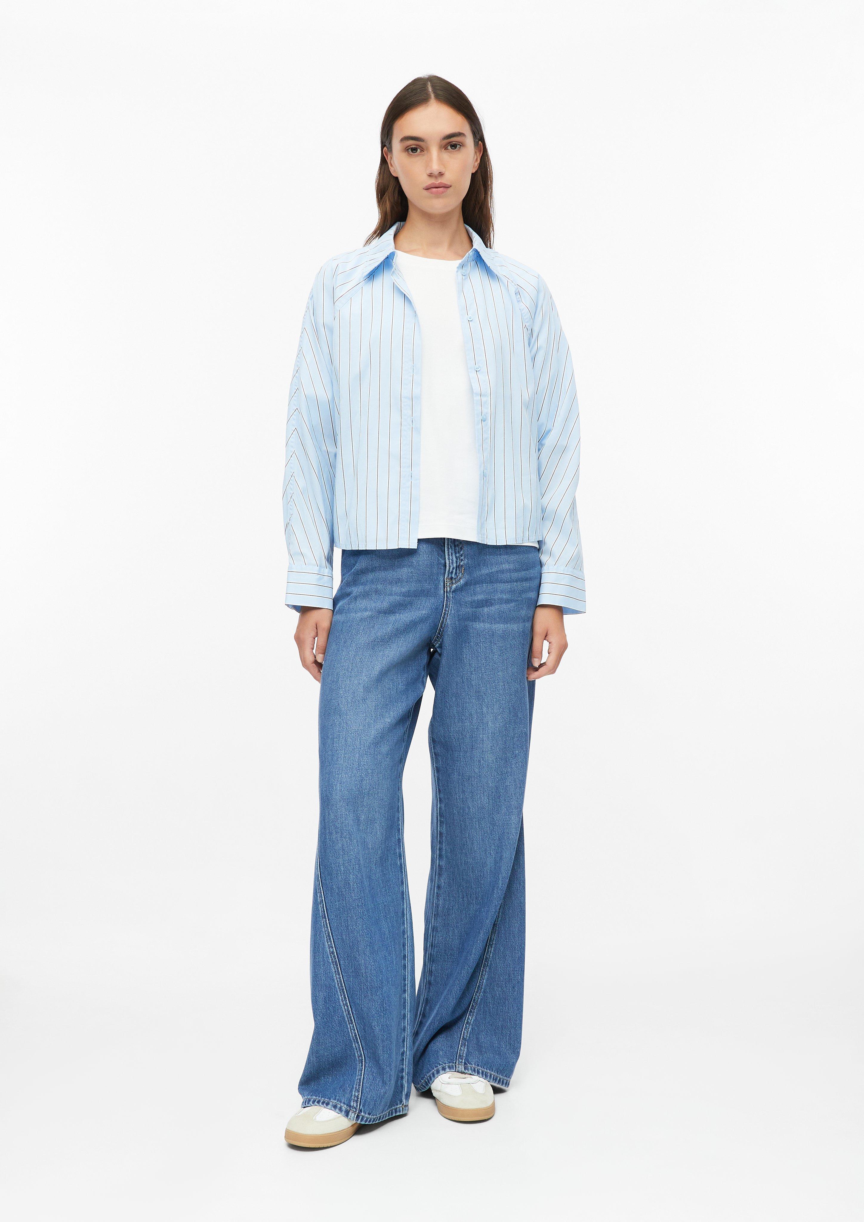 Damen Verkürzte Bluse mit Fledermausarm in blau von s.Oliver