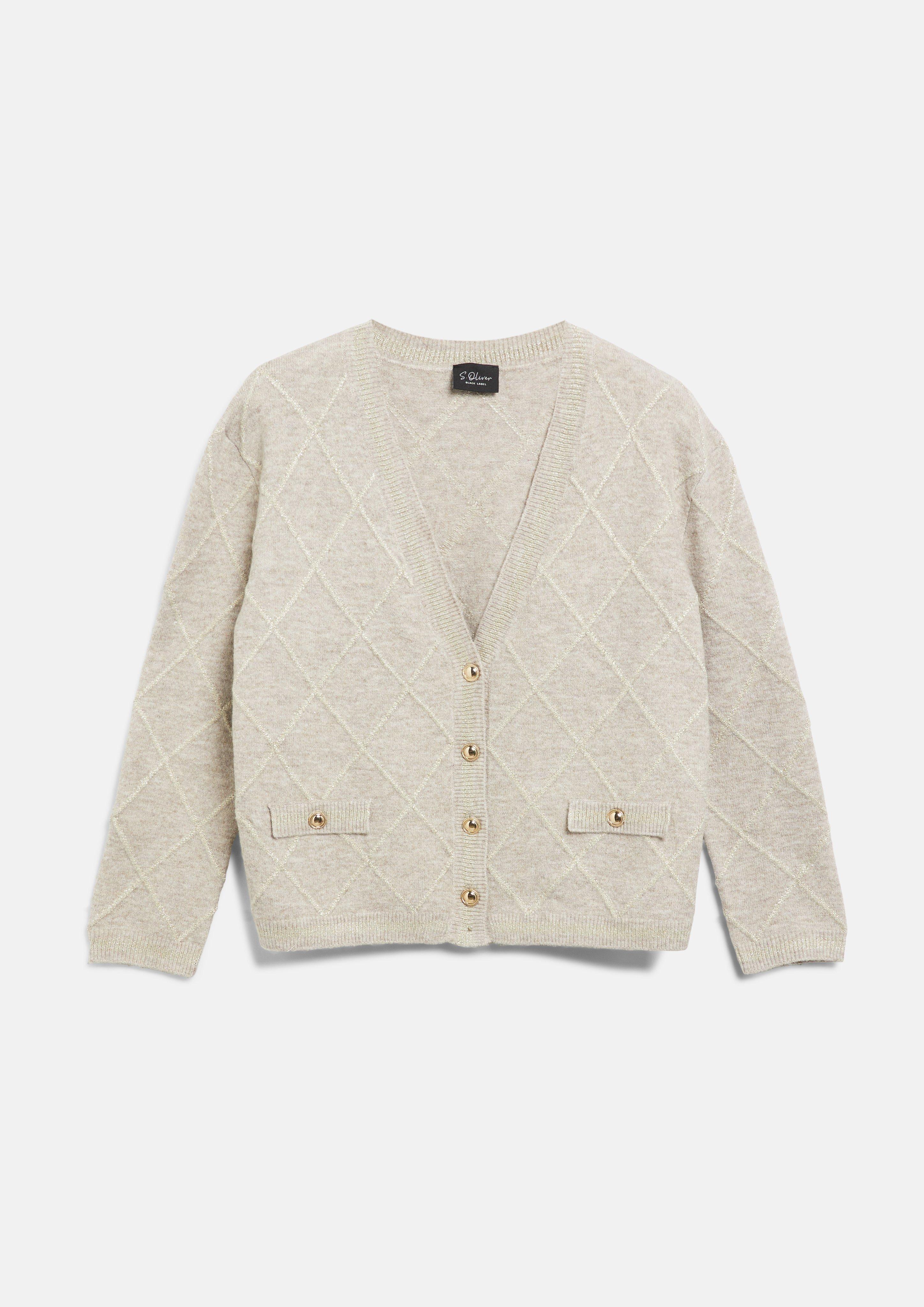Femmes Veste en tricot en beige de s.Oliver BLACK LABEL