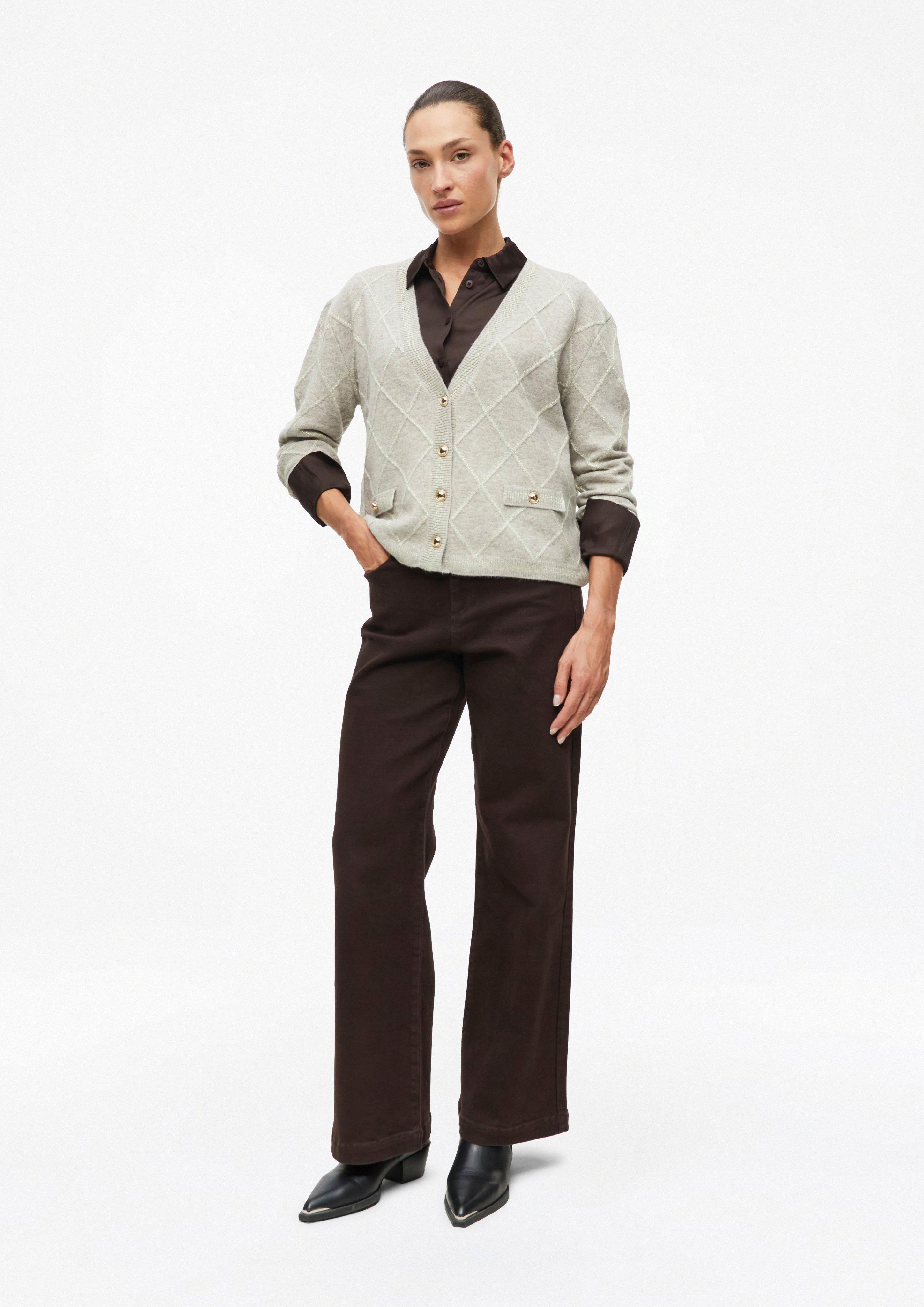 Femmes Veste en tricot en beige de s.Oliver BLACK LABEL