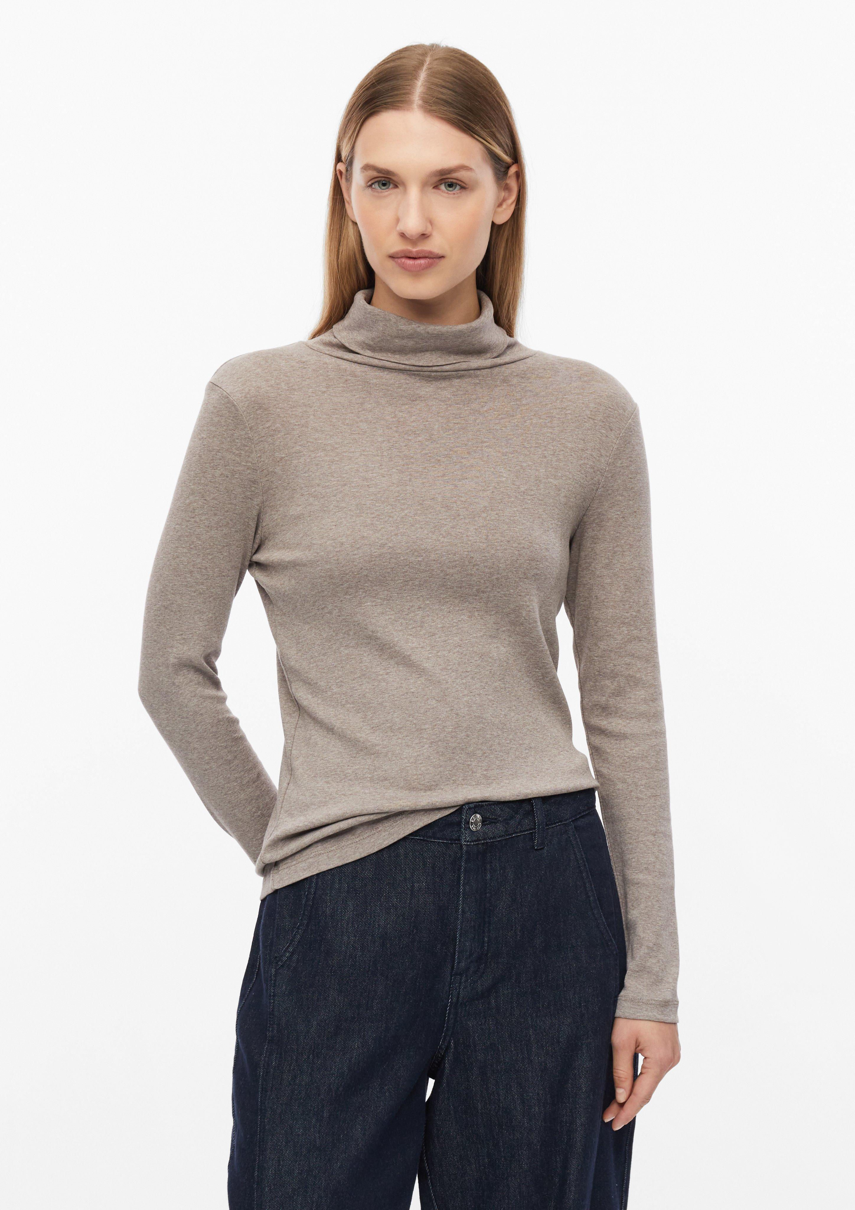 Rollkragen-Shirt im Slim Fit in Farbe braun von s.Oliver