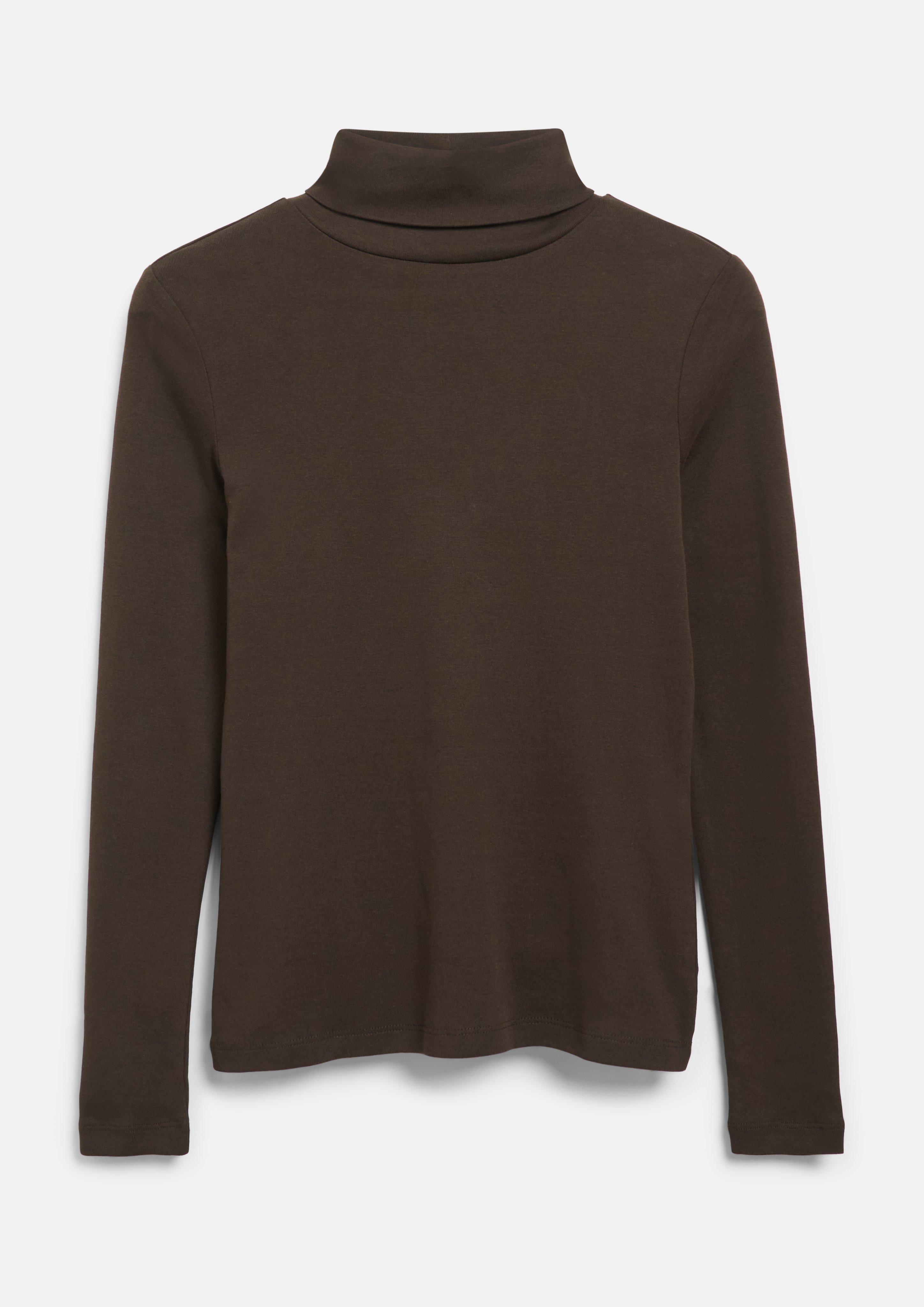 Rollkragen-Shirt im Slim Fit in Farbe dunkelbraun von s.Oliver