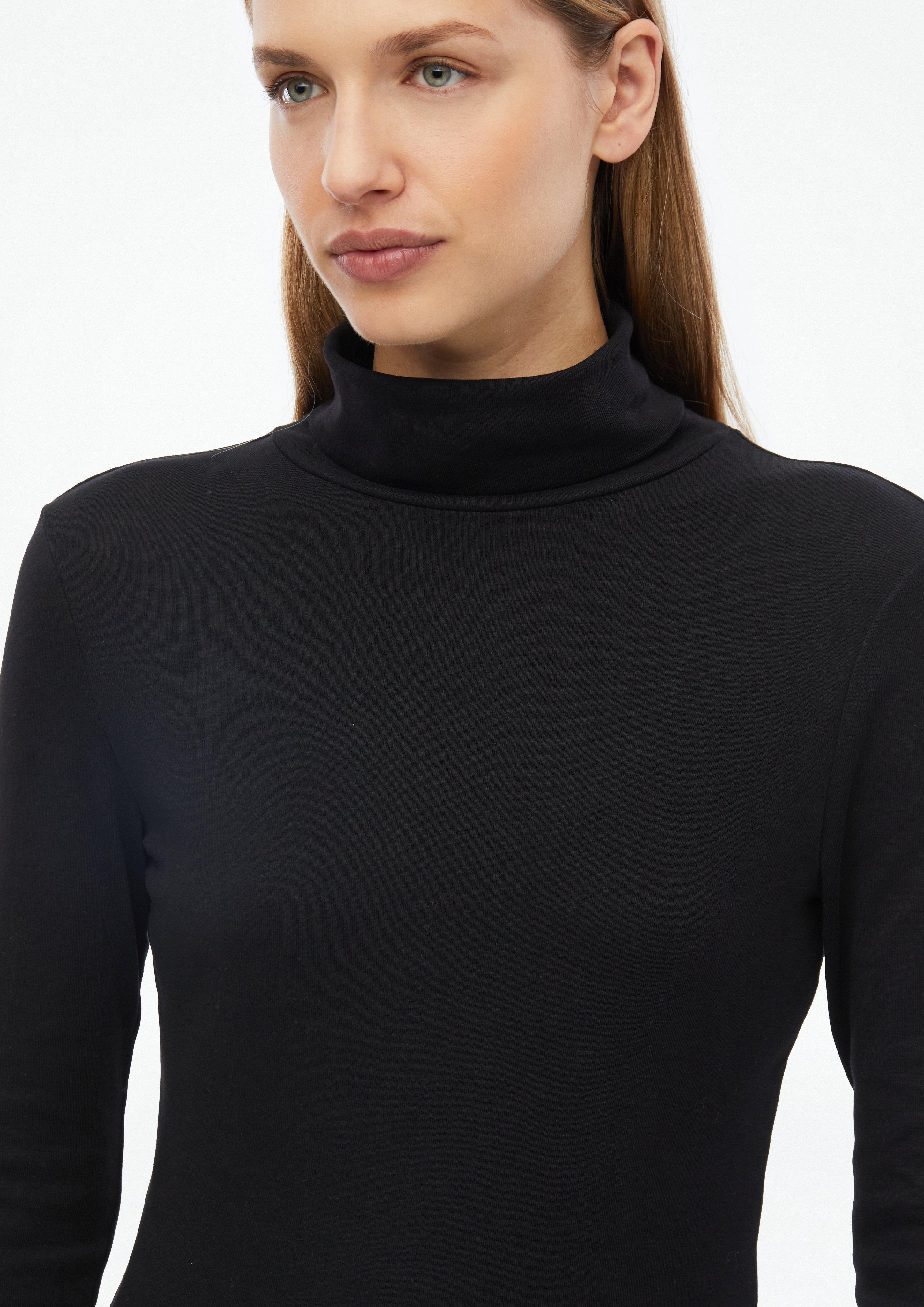 Dames Trui met col in slim fit in zwart van s.Oliver