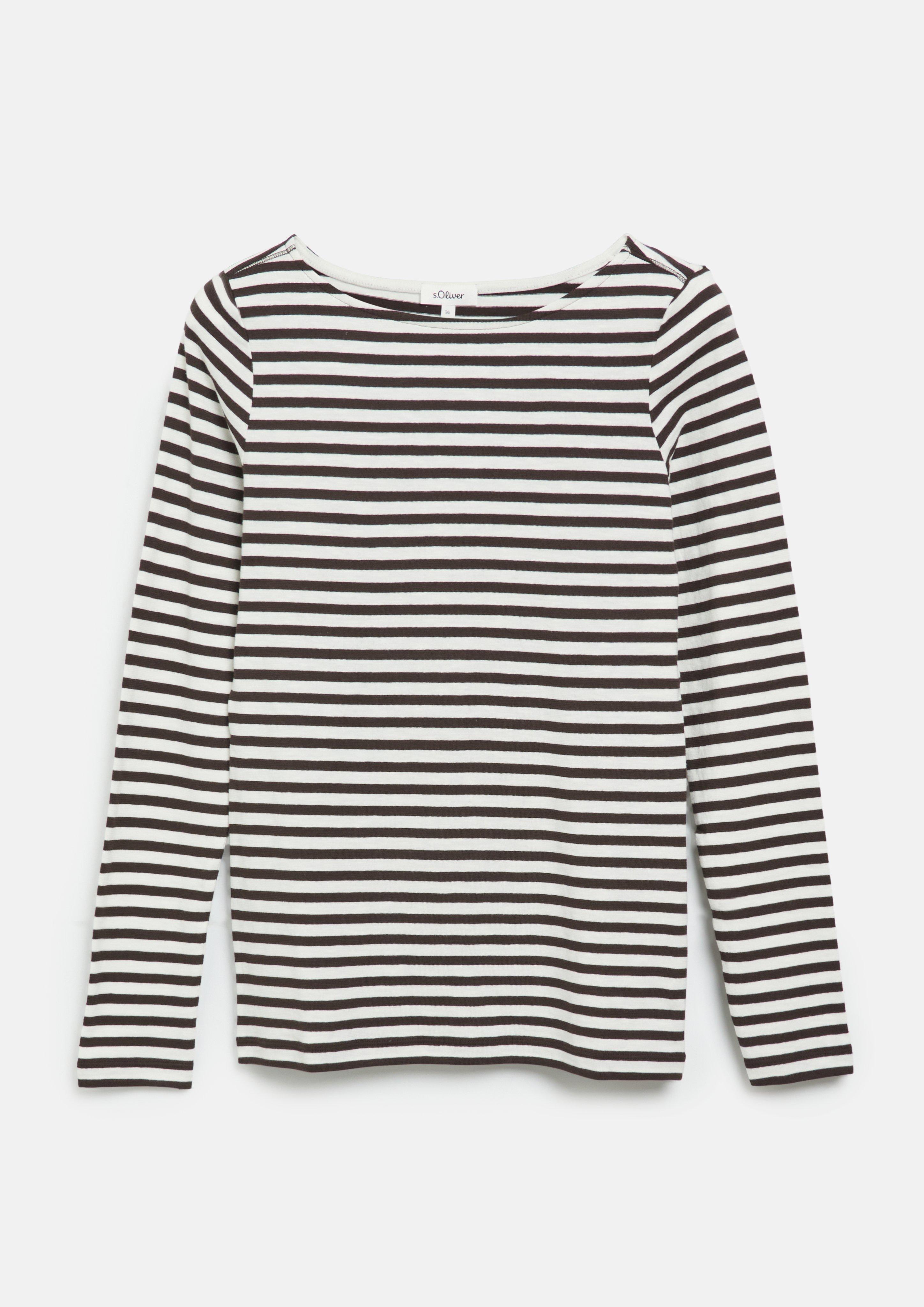 Femmes T-shirt en marron foncé de s.Oliver