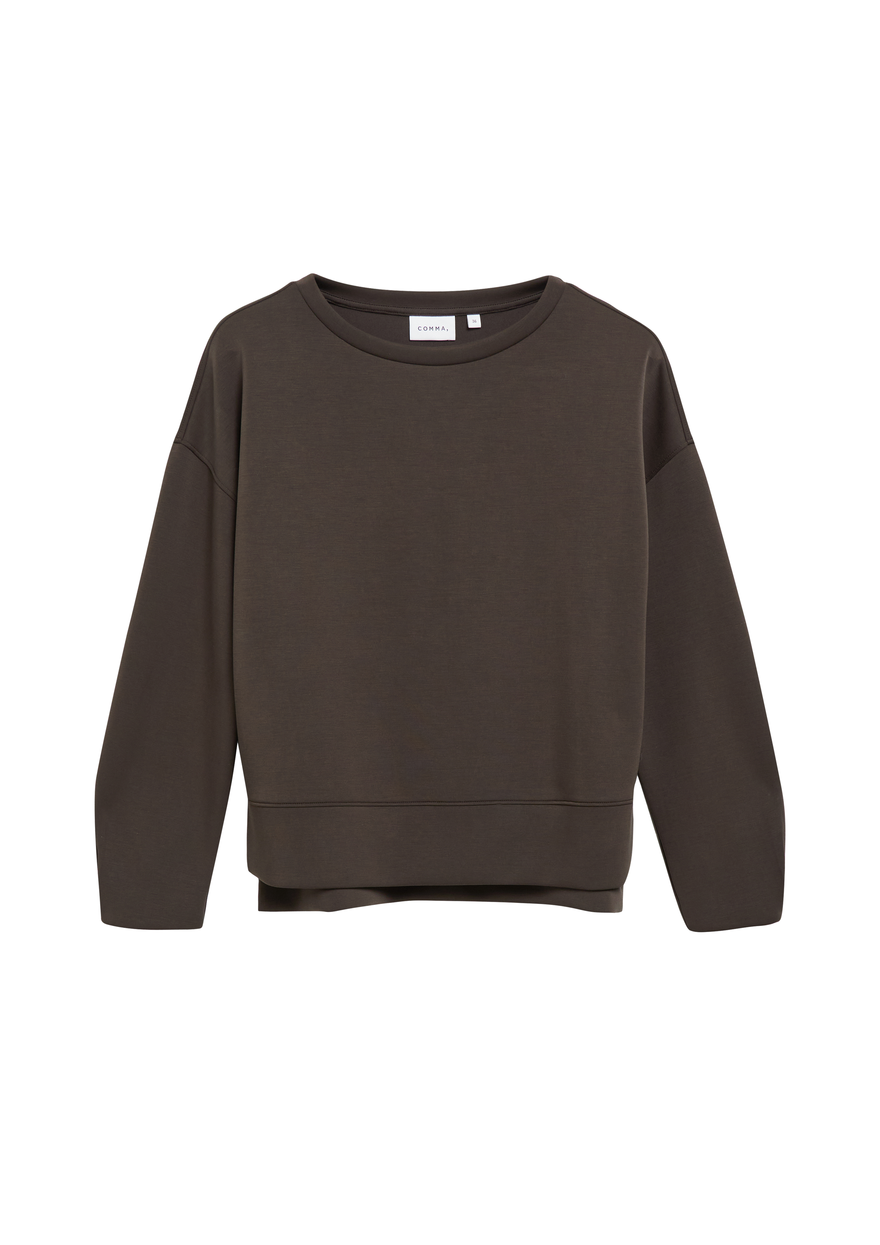 Zacht sweatshirt met plooidetail