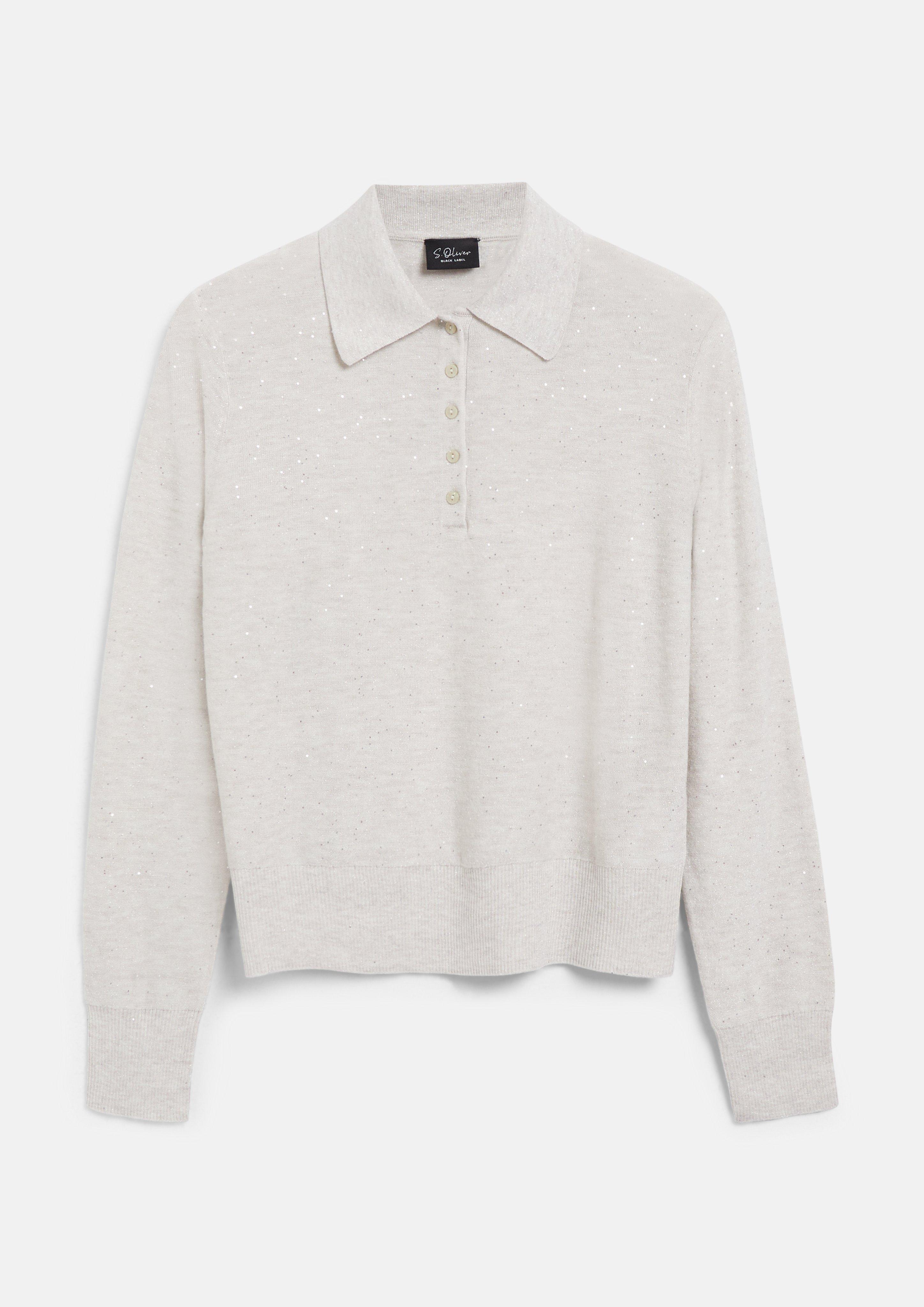 Sweter z dzianiny w kolorze jasnobeżowy od s.Oliver BLACK LABEL