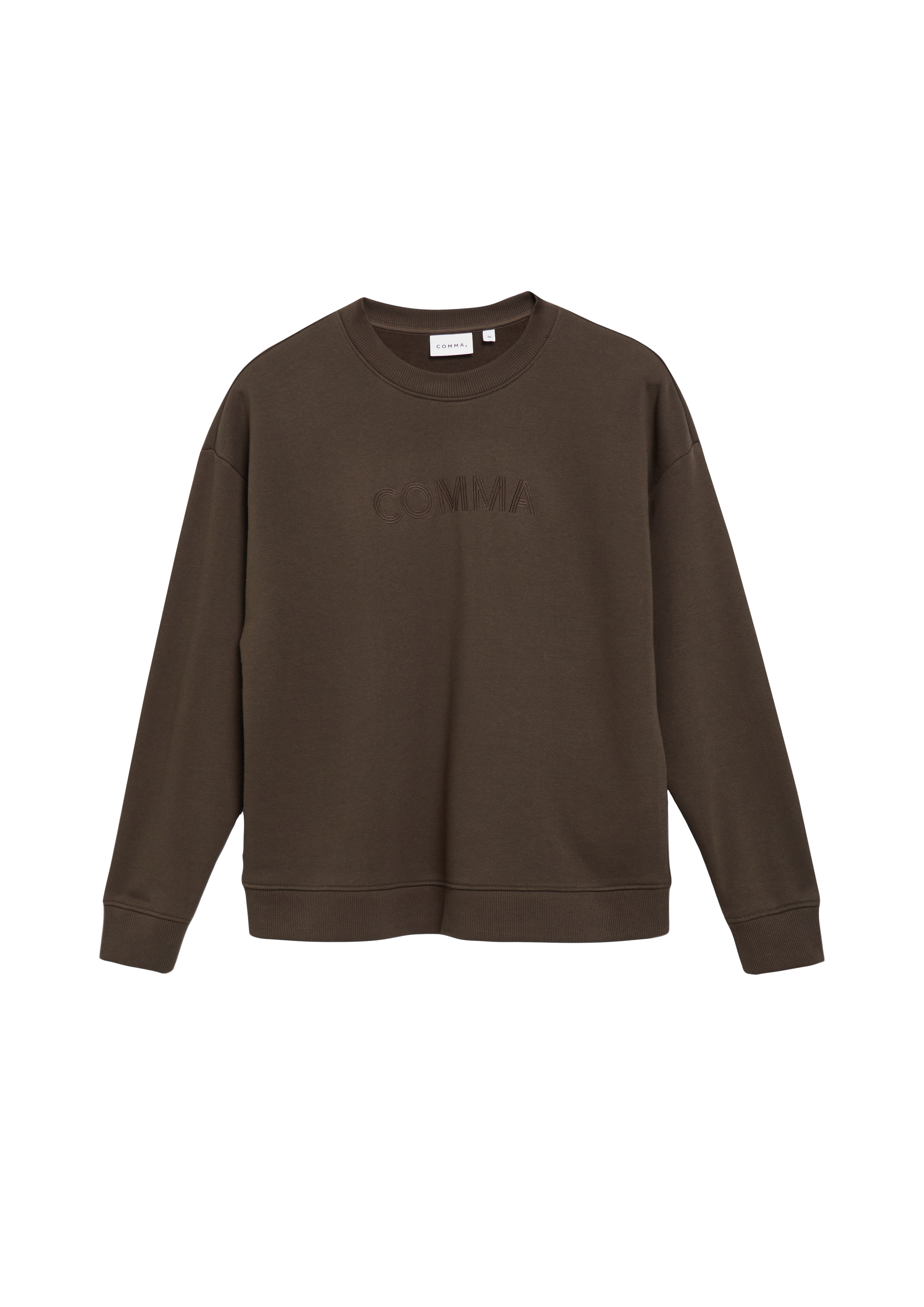 Katoenen sweatshirt met geborduurd logo