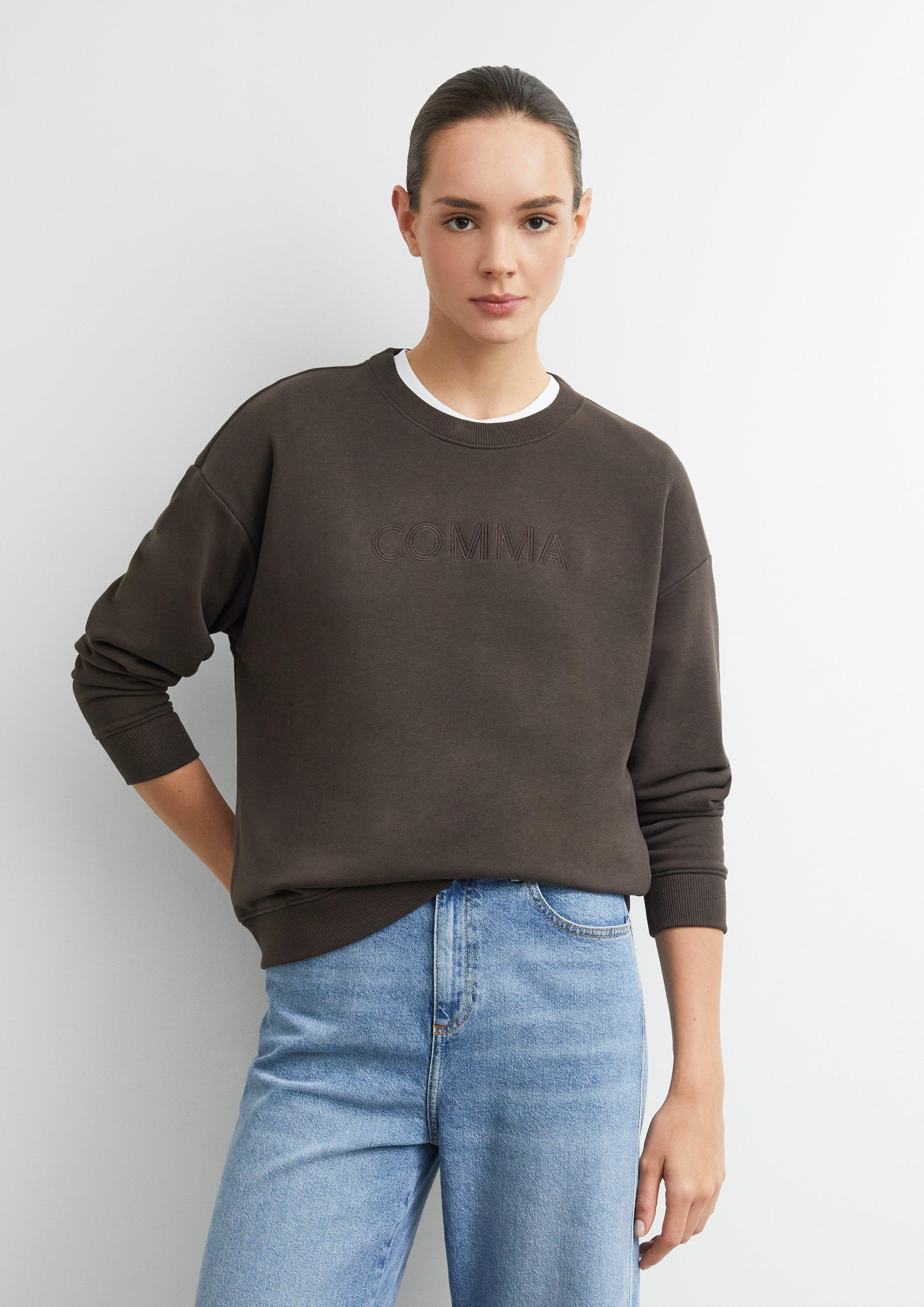 Sweatshirt in dunkelbraun von COMMA