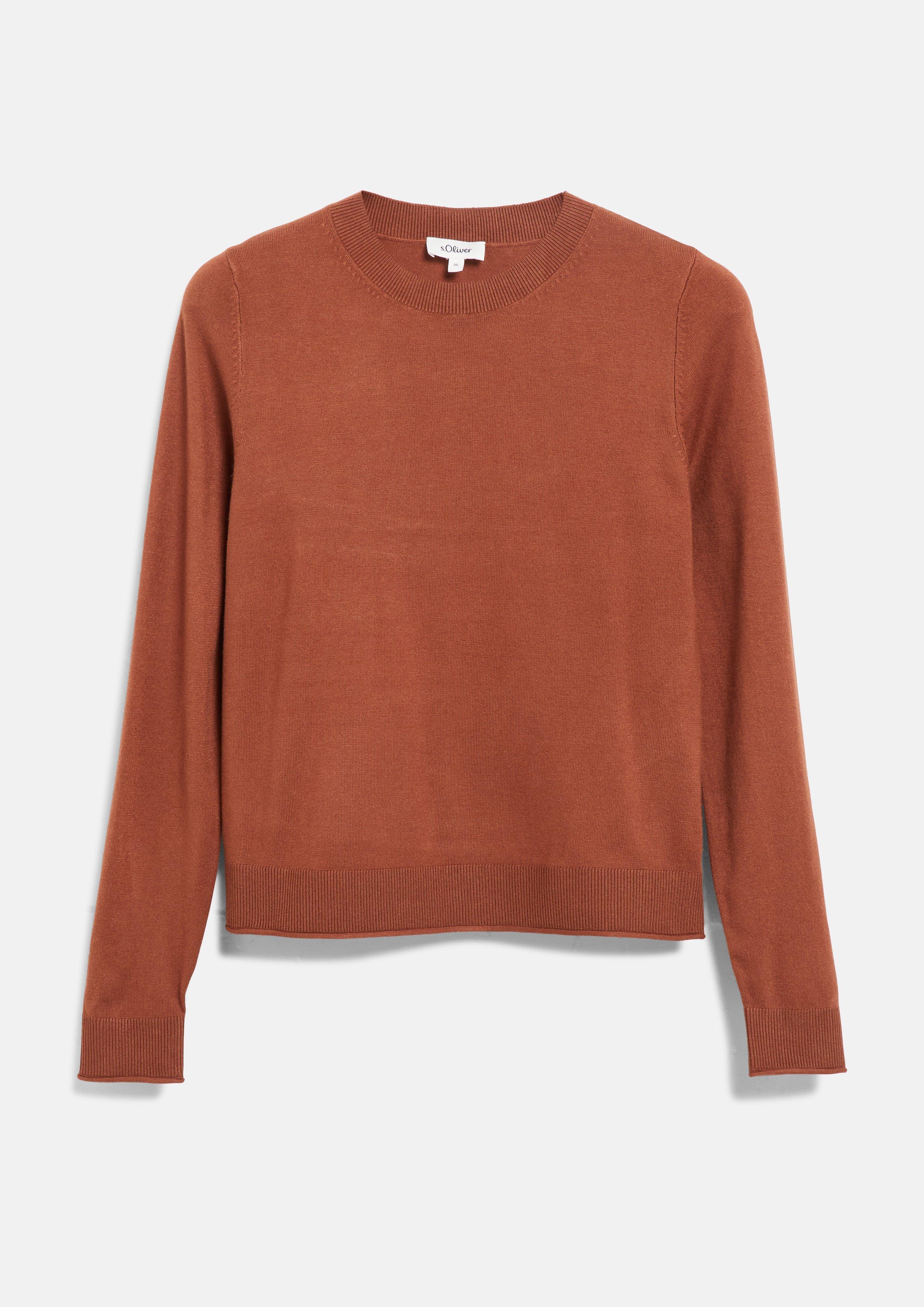 Femmes Pull en tricot en orange de s.Oliver