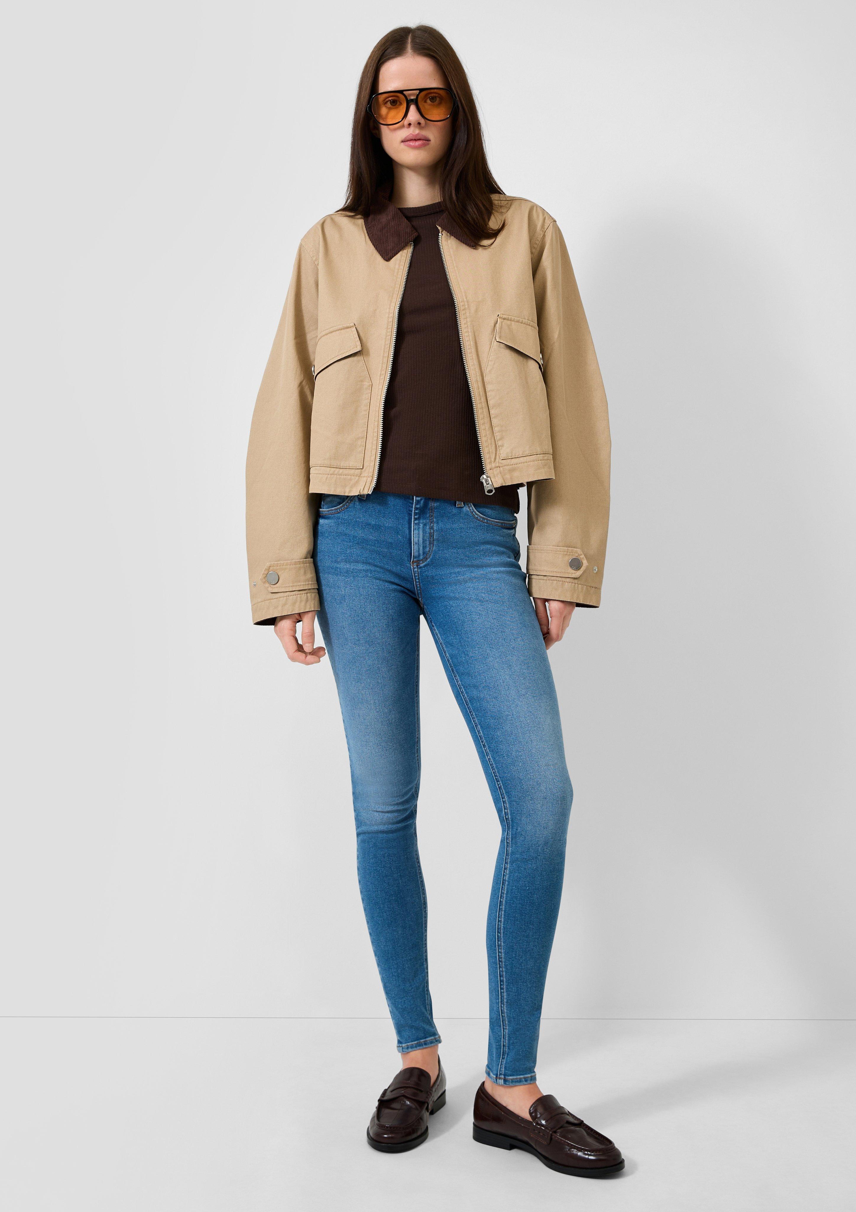 Dámy Džíny Sadie / Mid Rise / Skinny Leg v barvě modrá od QS
