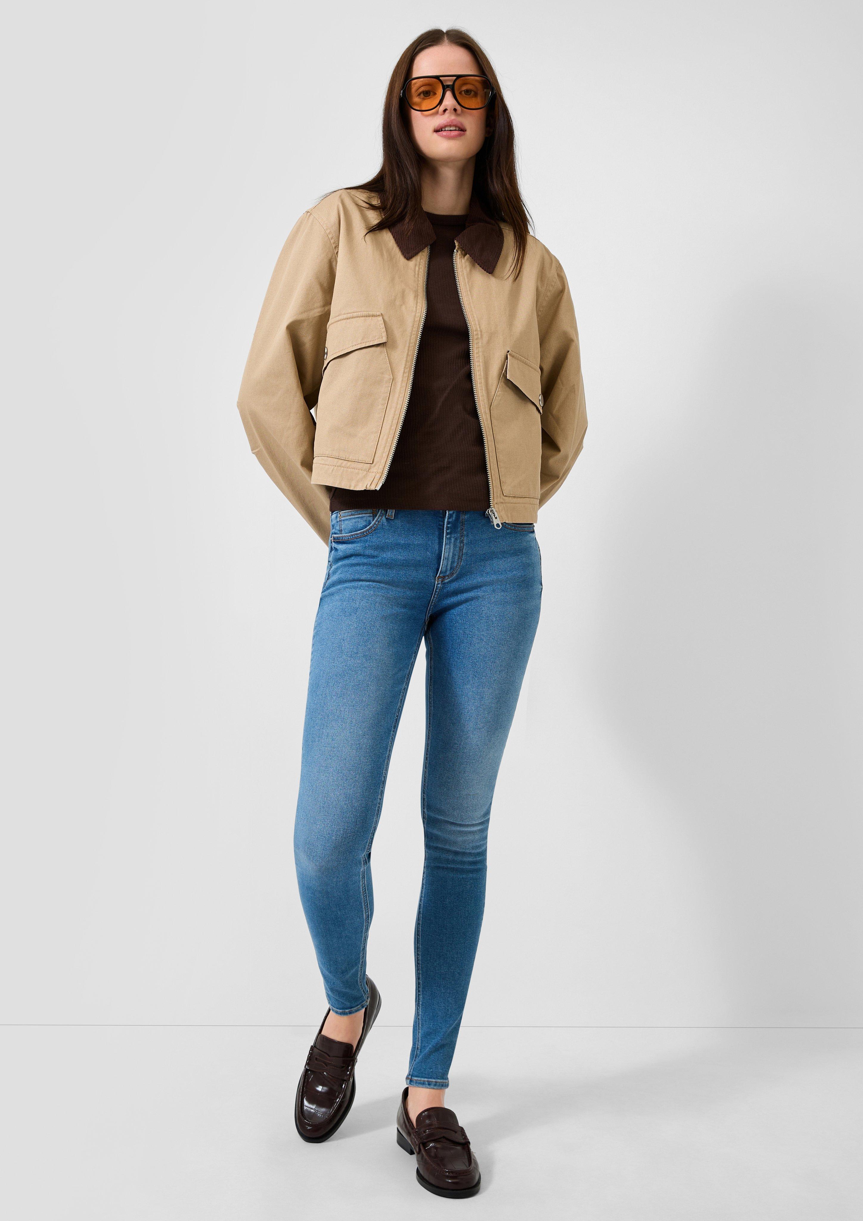 Dámy Džíny Sadie / Mid Rise / Skinny Leg v barvě modrá od QS