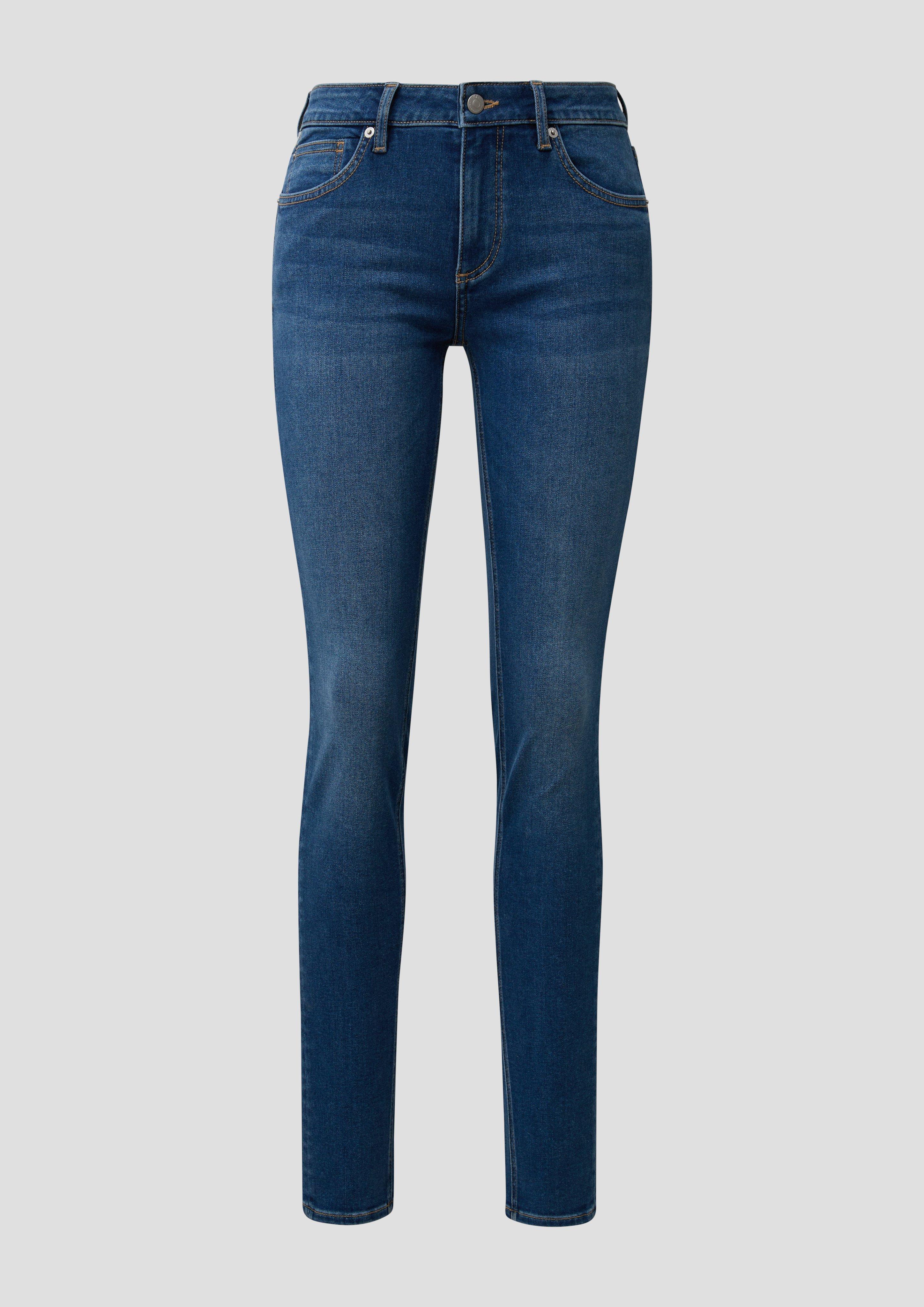 Dámy Džíny Sadie / Mid Rise / Skinny Leg v barvě modrá od QS
