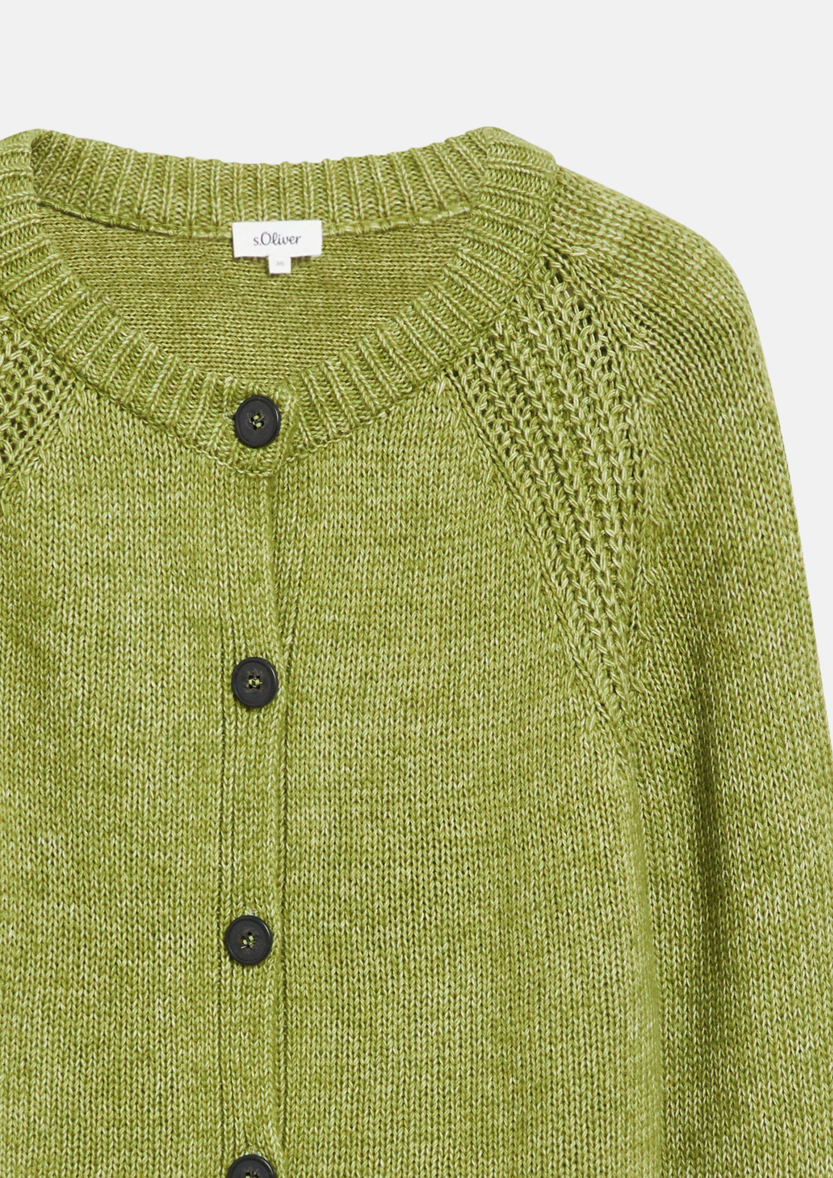 Kobiety Sweter rozpinany w kolorze zielony od s.Oliver