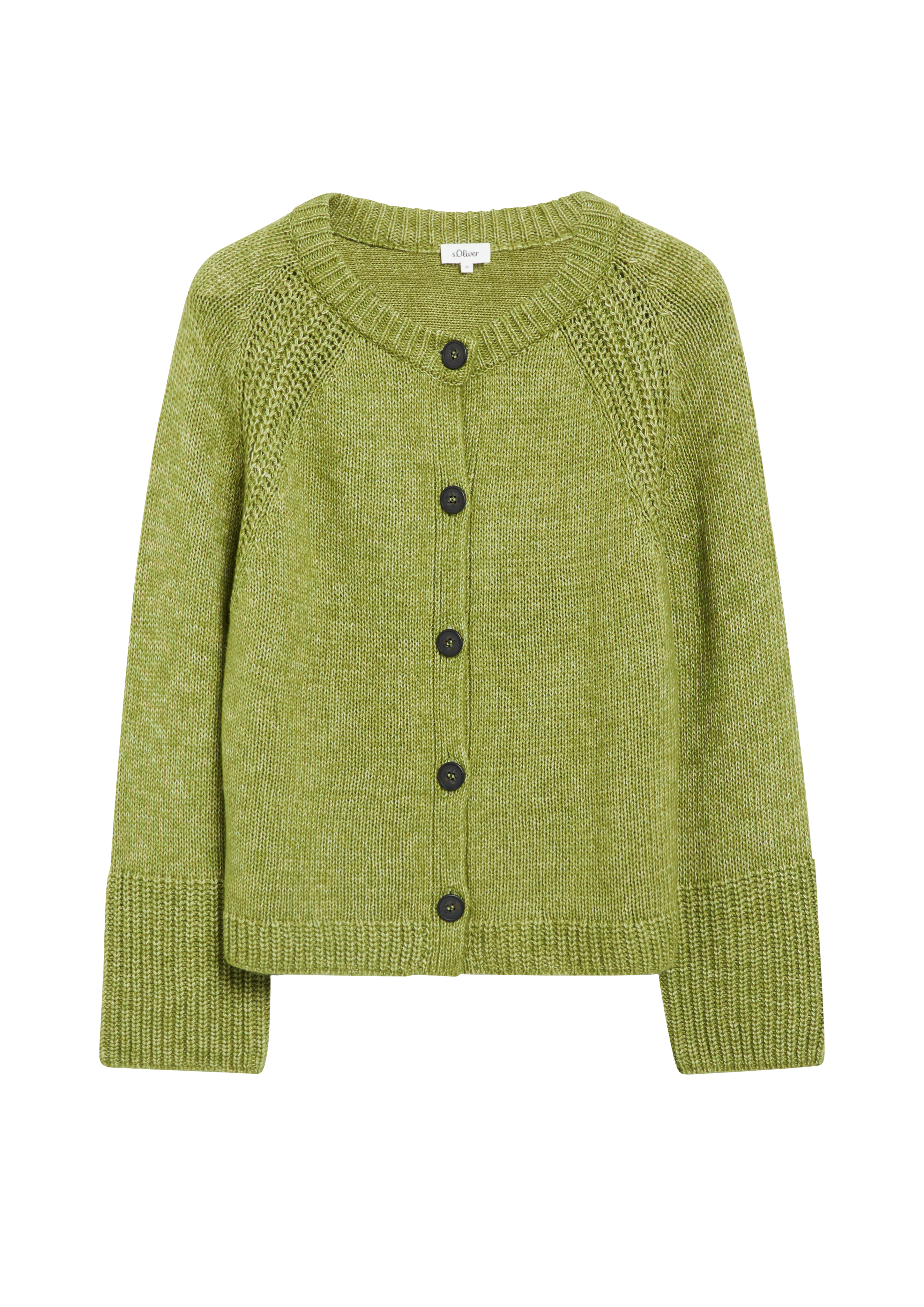 Gebreid vest met geribde details