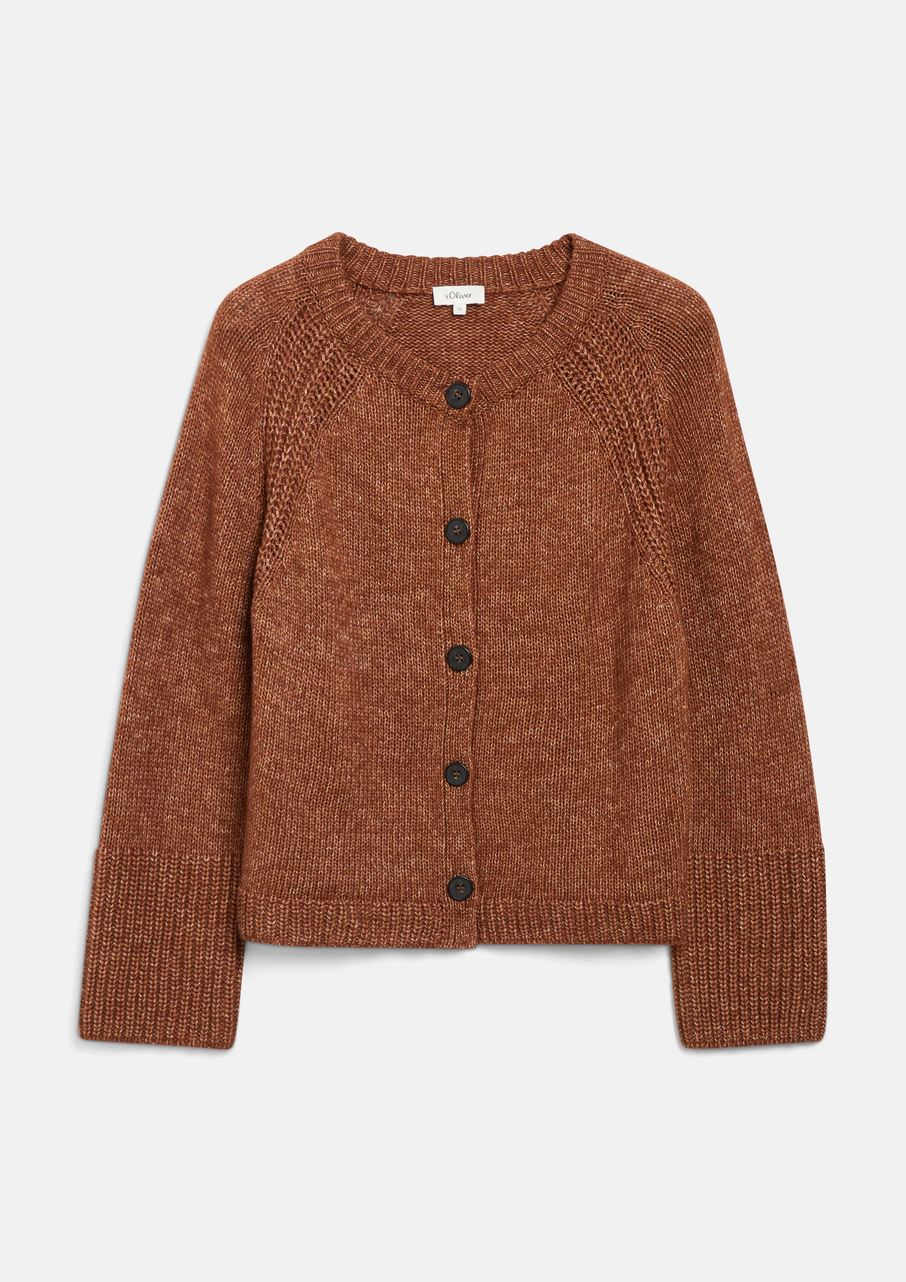 Femmes Veste en tricot en orange de s.Oliver