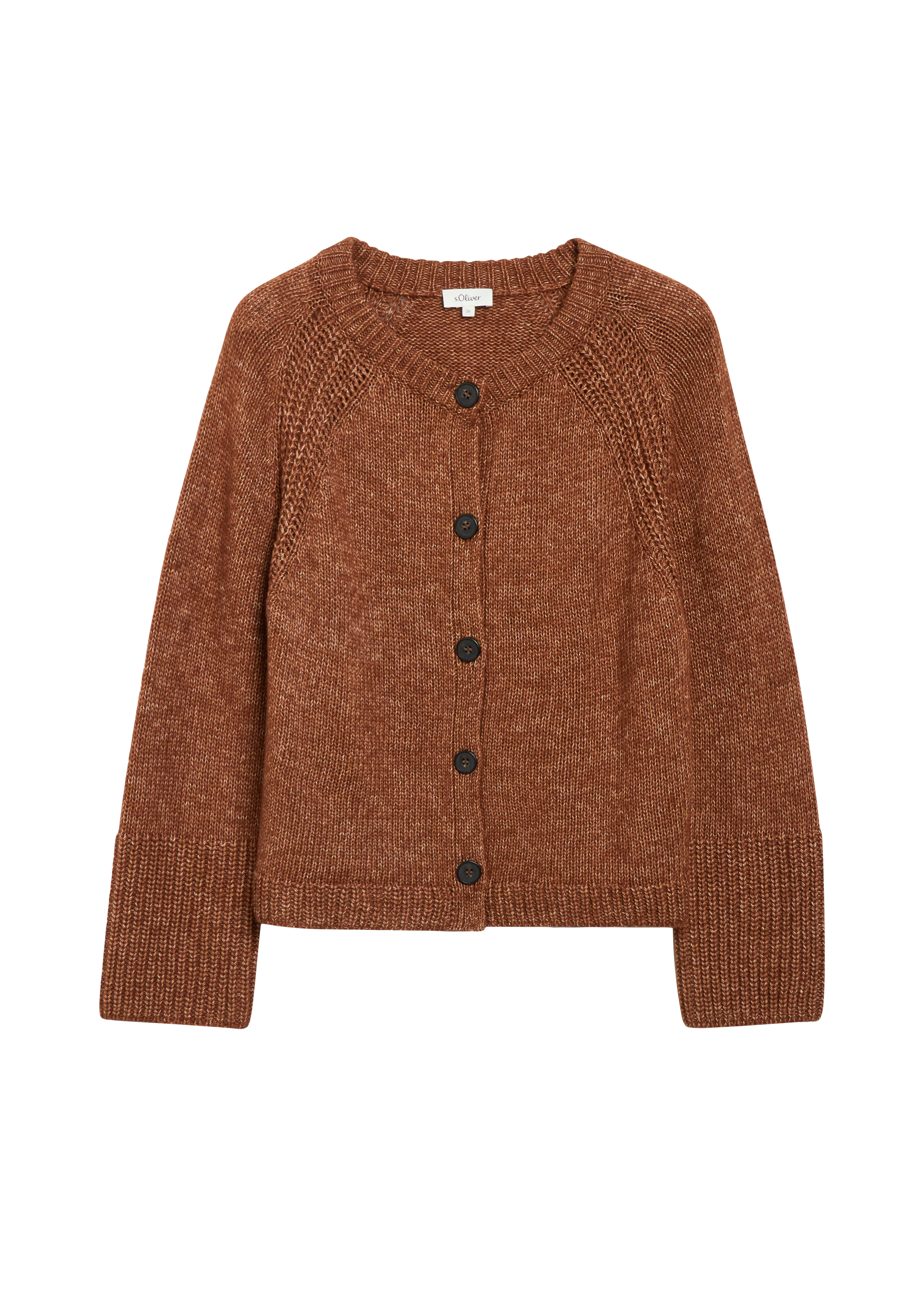 Gebreid vest met geribde details